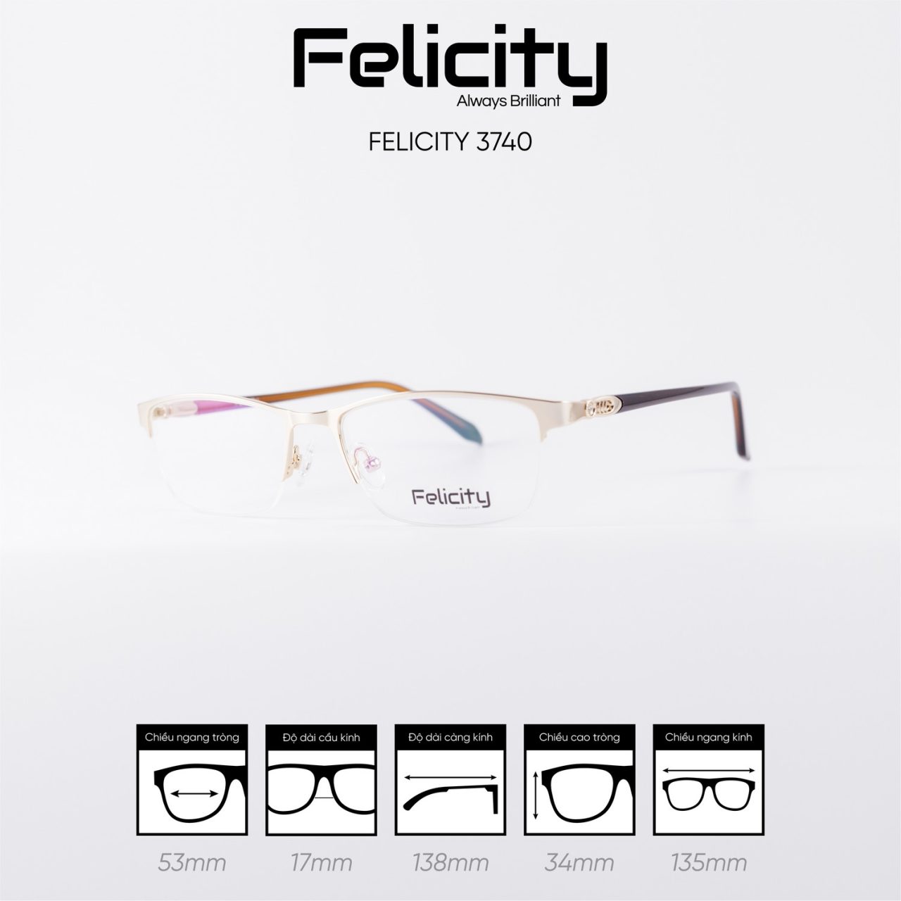 Gọng kính FELICITY 3740 - Ảnh 4