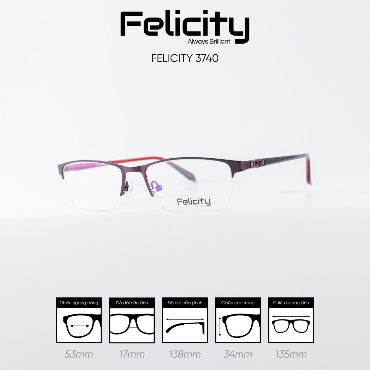 Gọng kính FELICITY 3740 - Ảnh 3