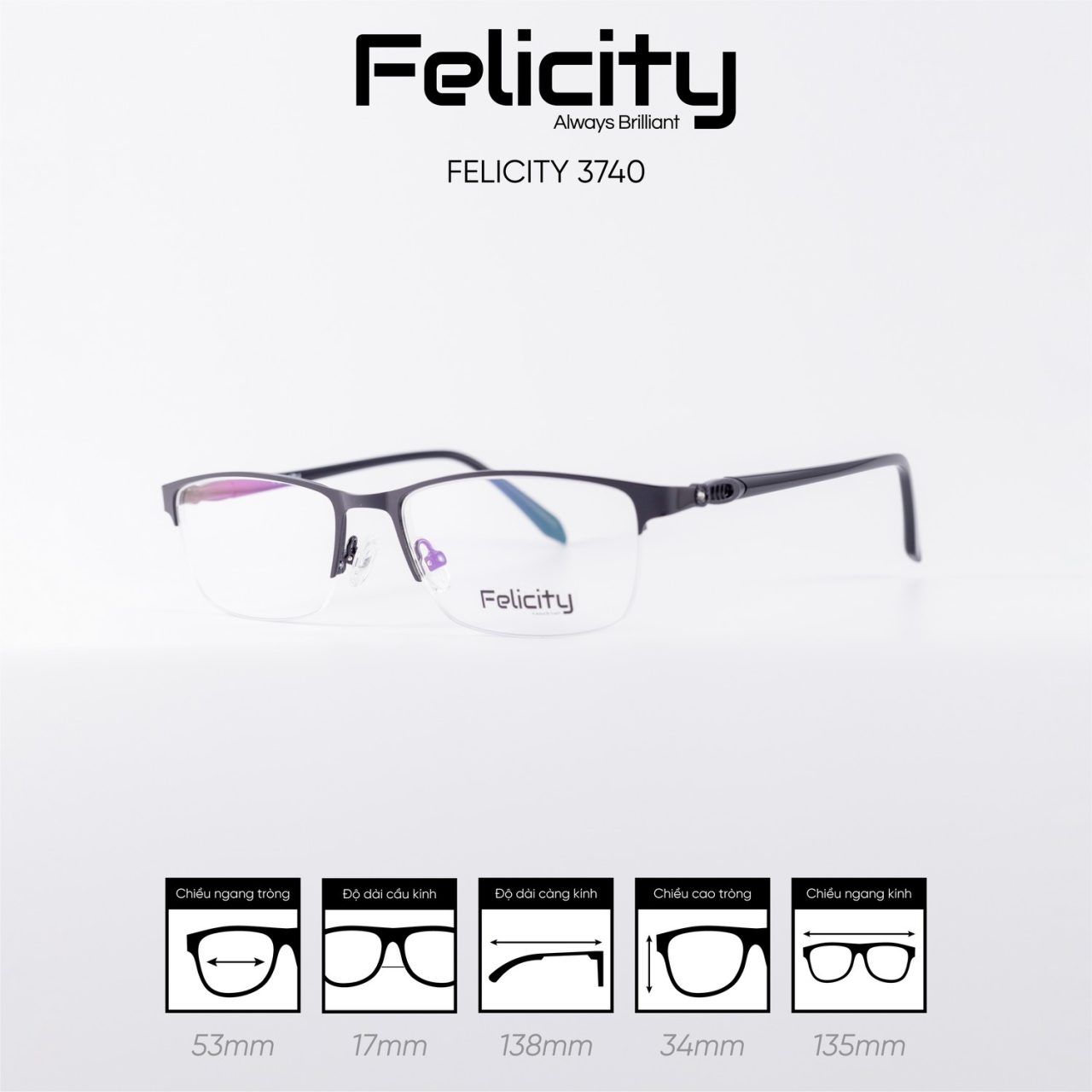 Gọng kính FELICITY 3740 - Ảnh 6