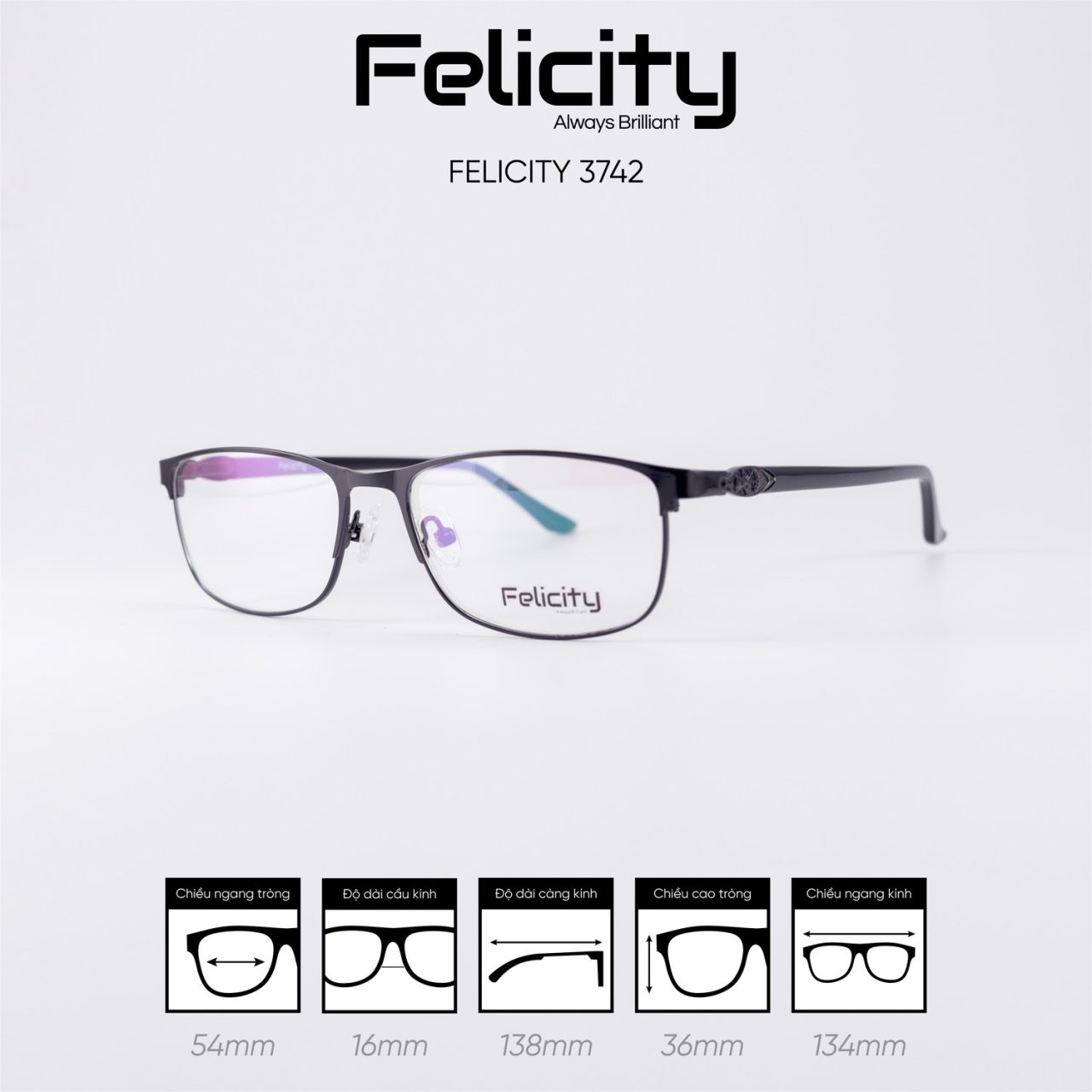Gọng kính FELICITY 3742 - Ảnh 3