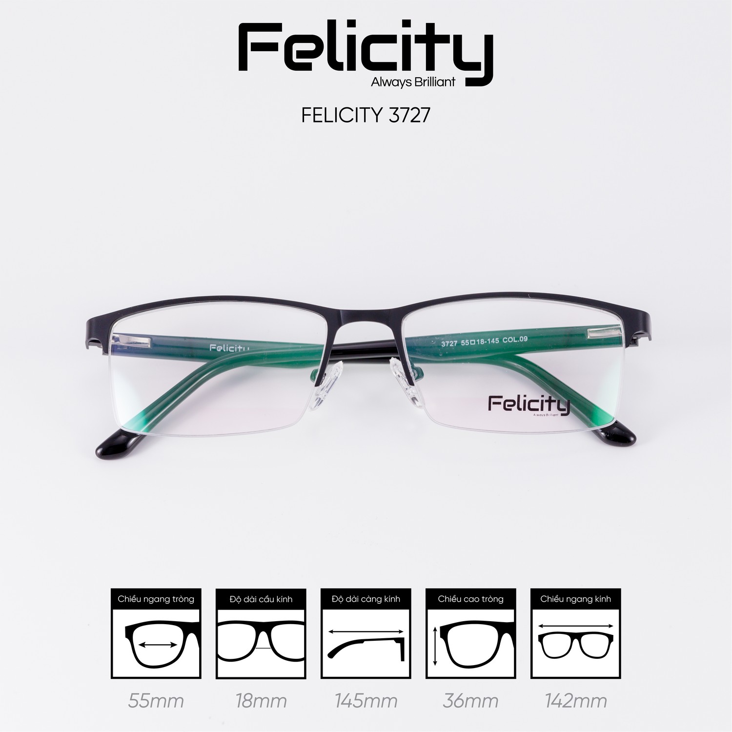 Gọng kính FELICITY 3727 - Ảnh 6