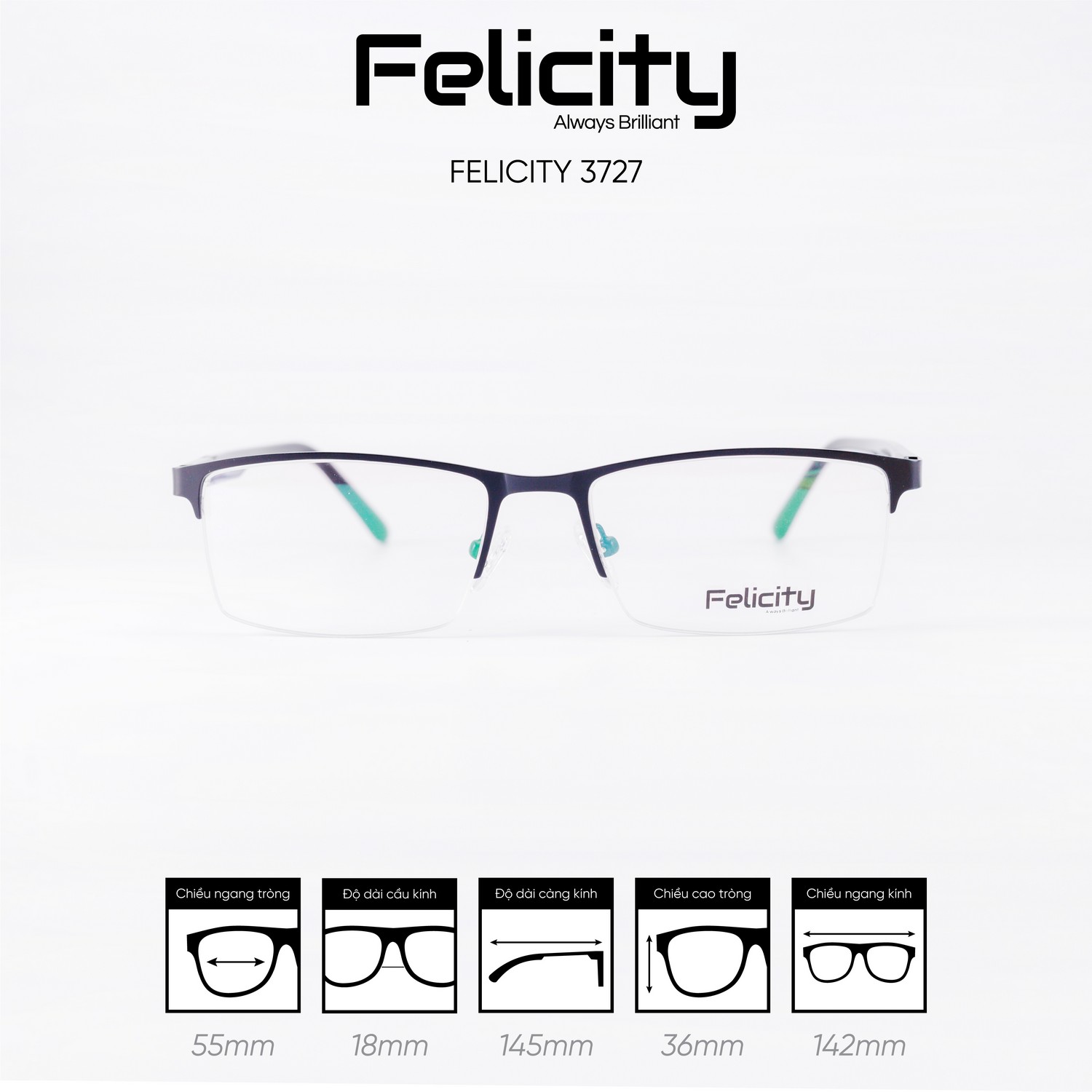 Gọng kính FELICITY 3727 - Ảnh 1