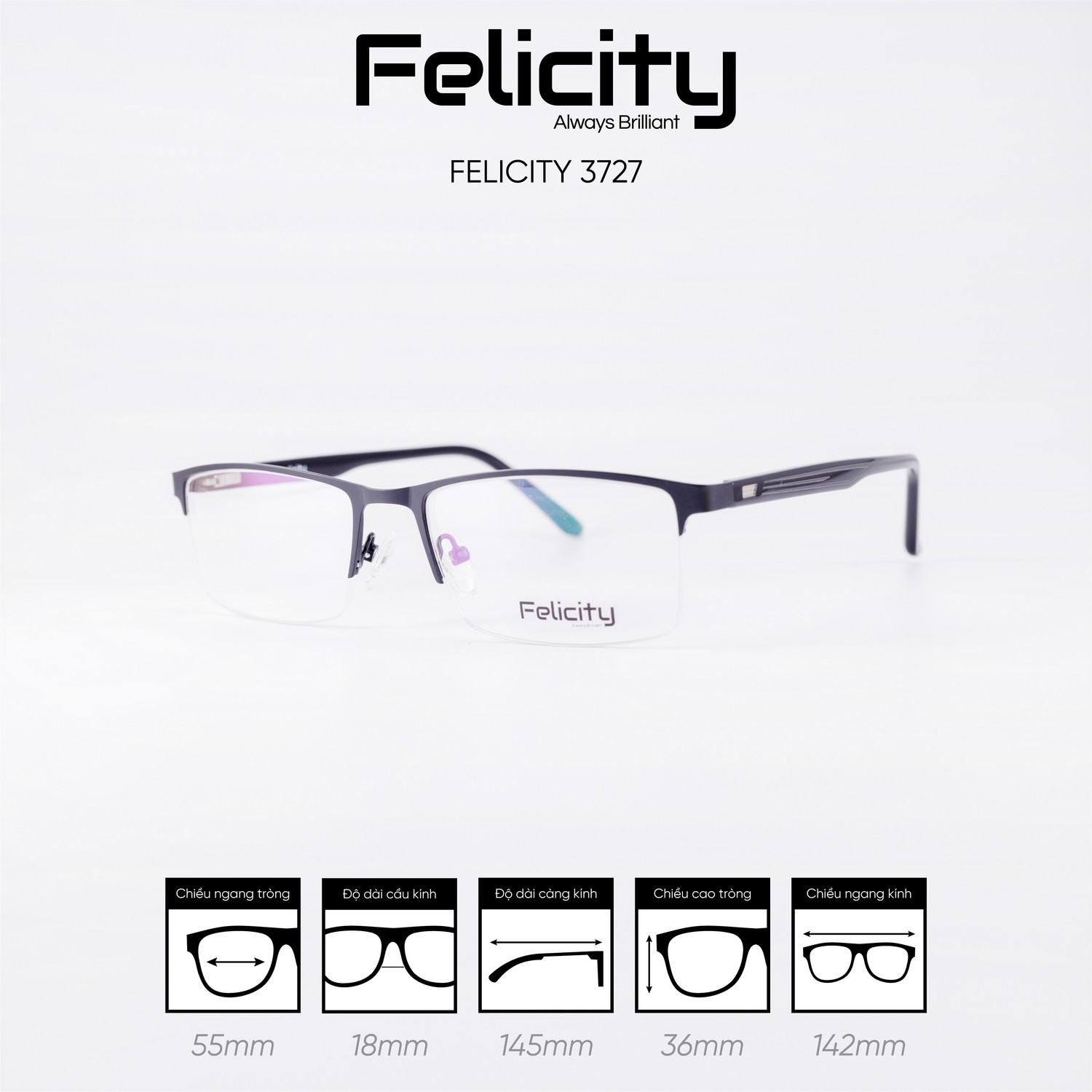 Gọng kính FELICITY 3727 - Ảnh 4