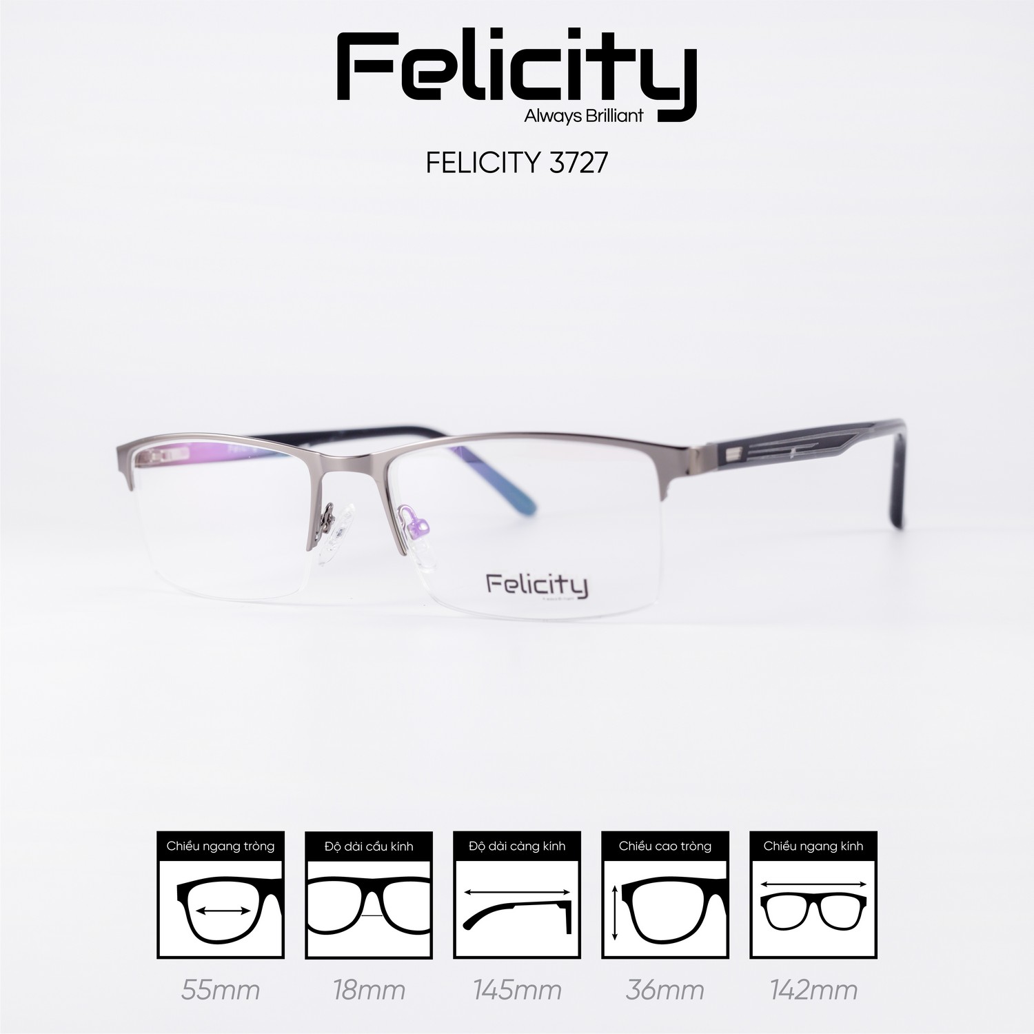Gọng kính FELICITY 3727 - Ảnh 3
