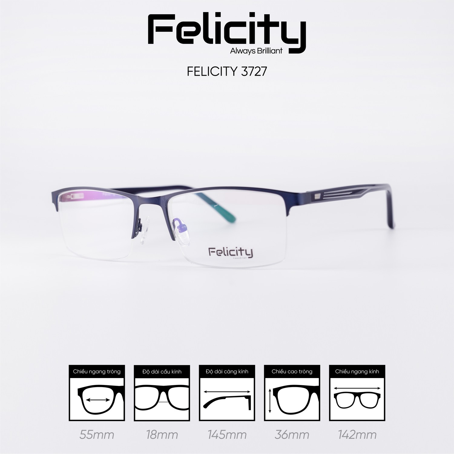 Gọng kính FELICITY 3727 - Ảnh 2