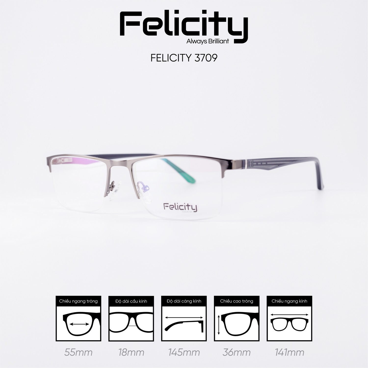 Gọng kính FELICITY 3709 - Ảnh 3