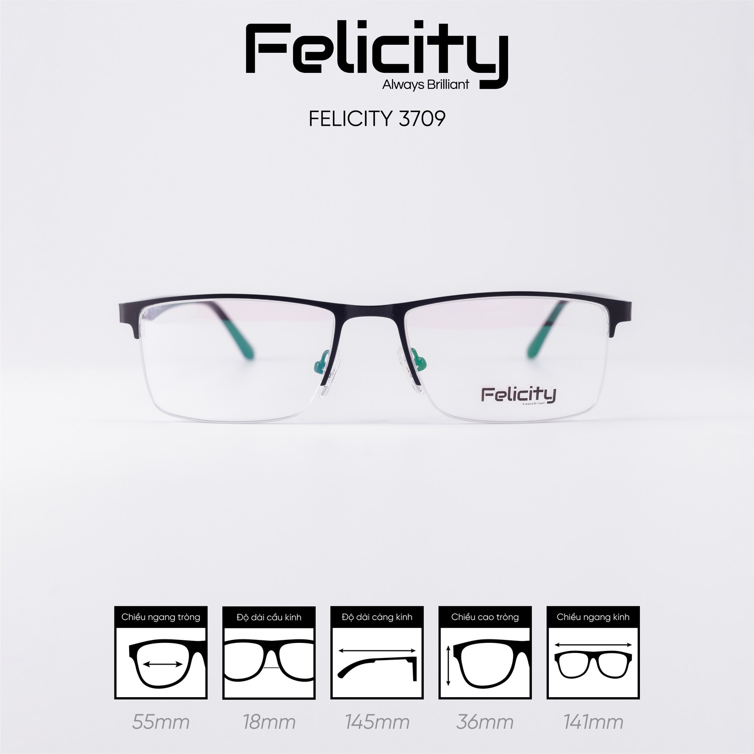 Gọng kính FELICITY 3709 - Ảnh 1