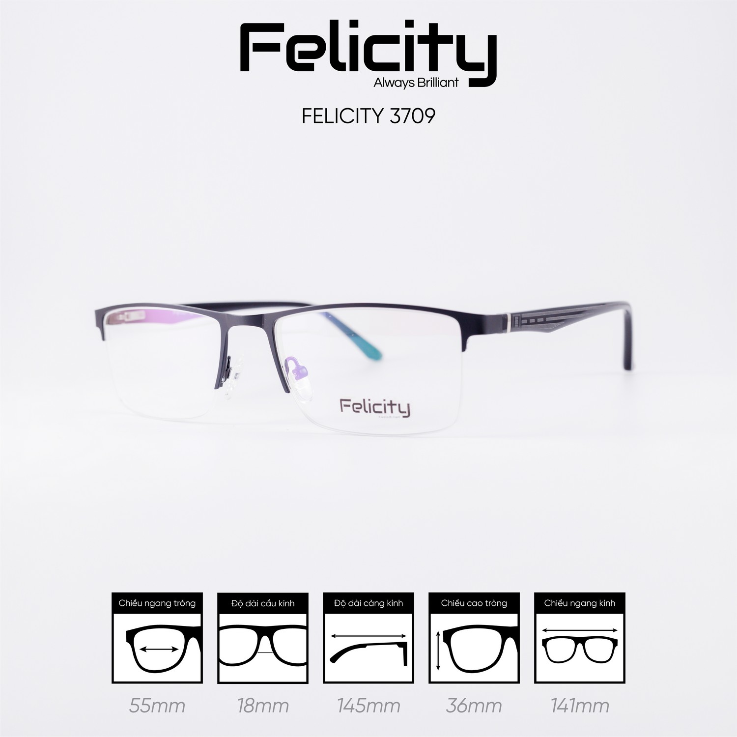 Gọng kính FELICITY 3709 - Ảnh 4