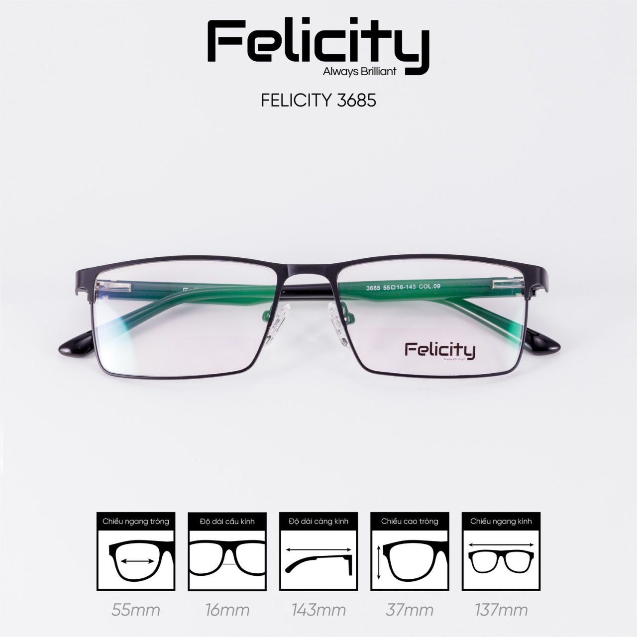 Gọng kính FELICITY 3685 - Ảnh 3