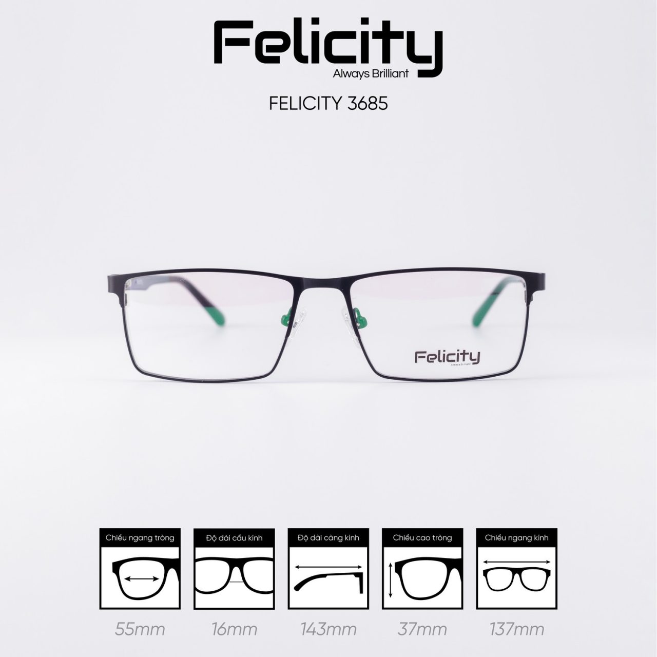 Gọng kính FELICITY 3685 - Ảnh 1