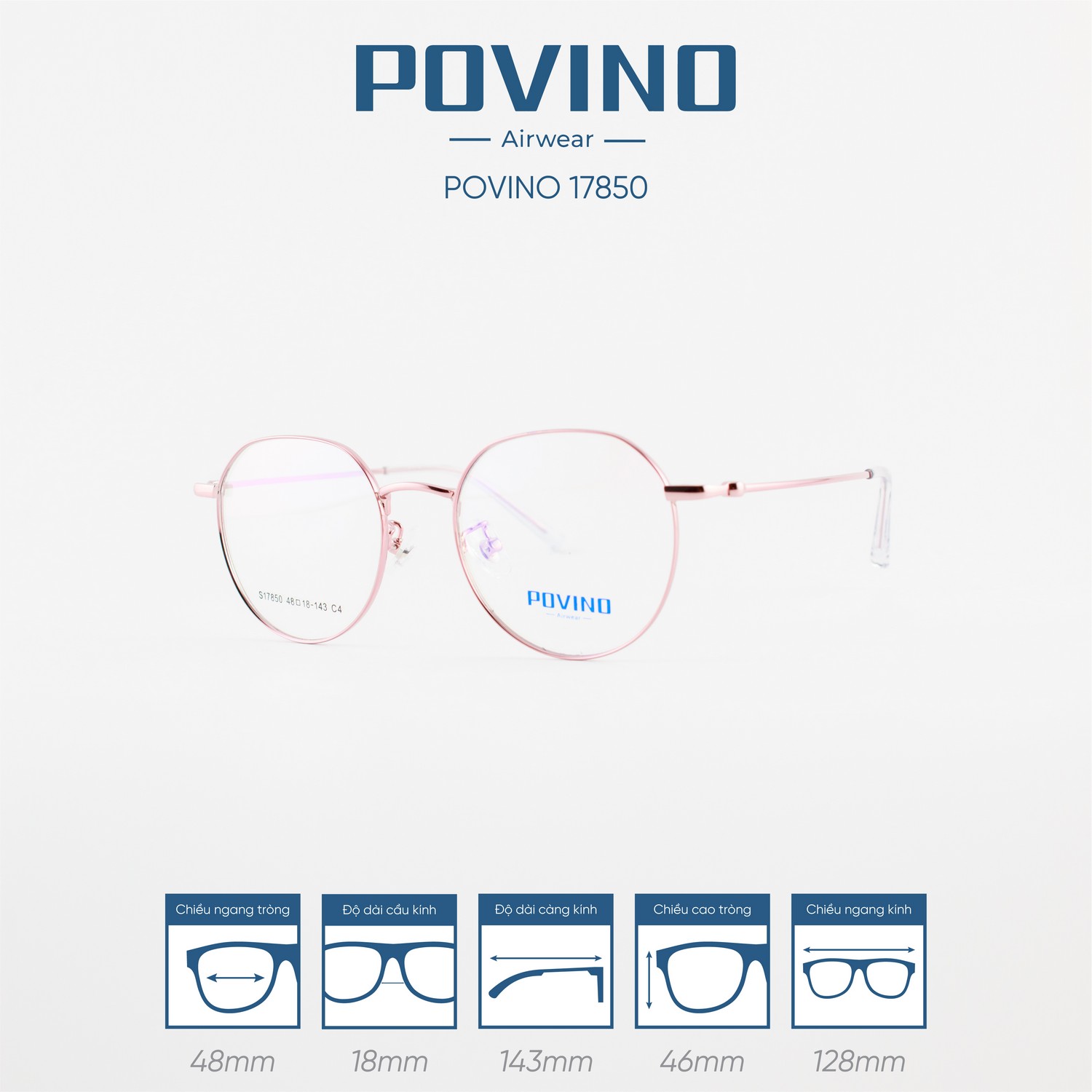 Gọng kính POVINO PO17850 - Ảnh 4