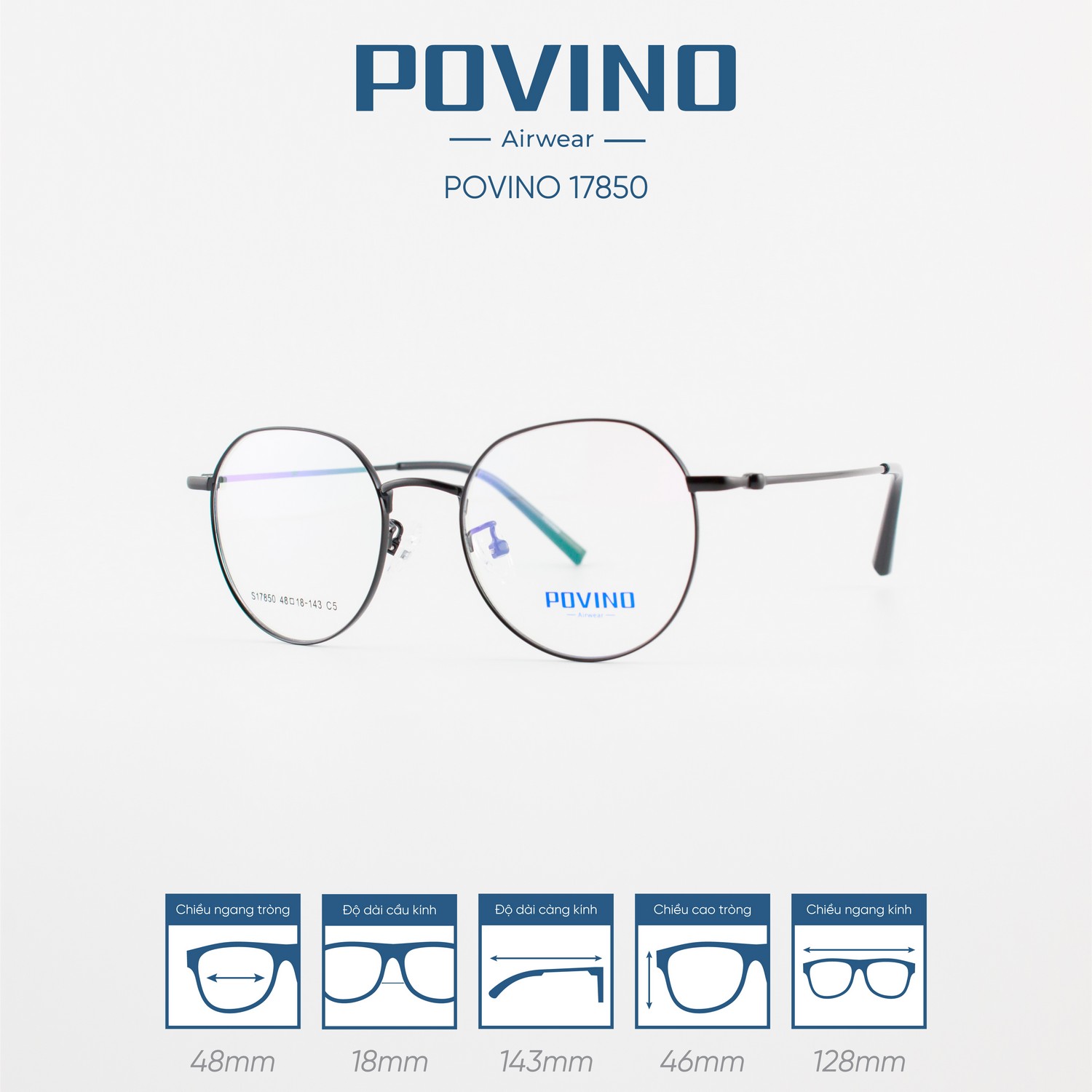 Gọng kính POVINO PO17850 - Ảnh 3