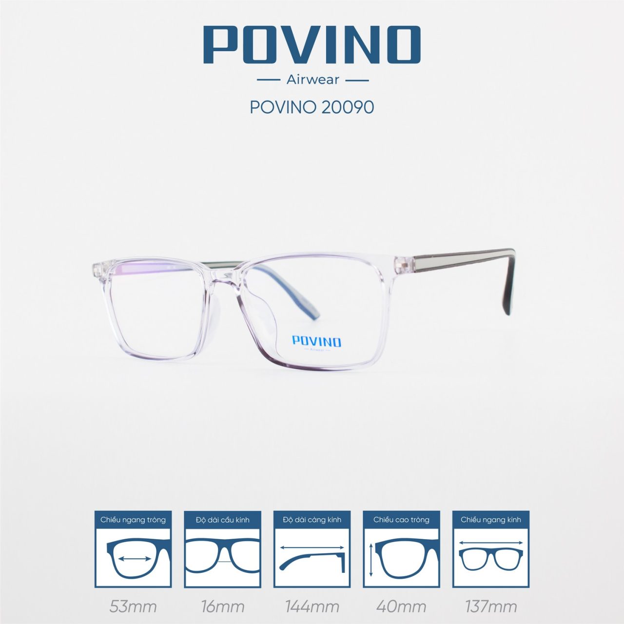 Gọng kính POVINO PO20090 - Ảnh 4