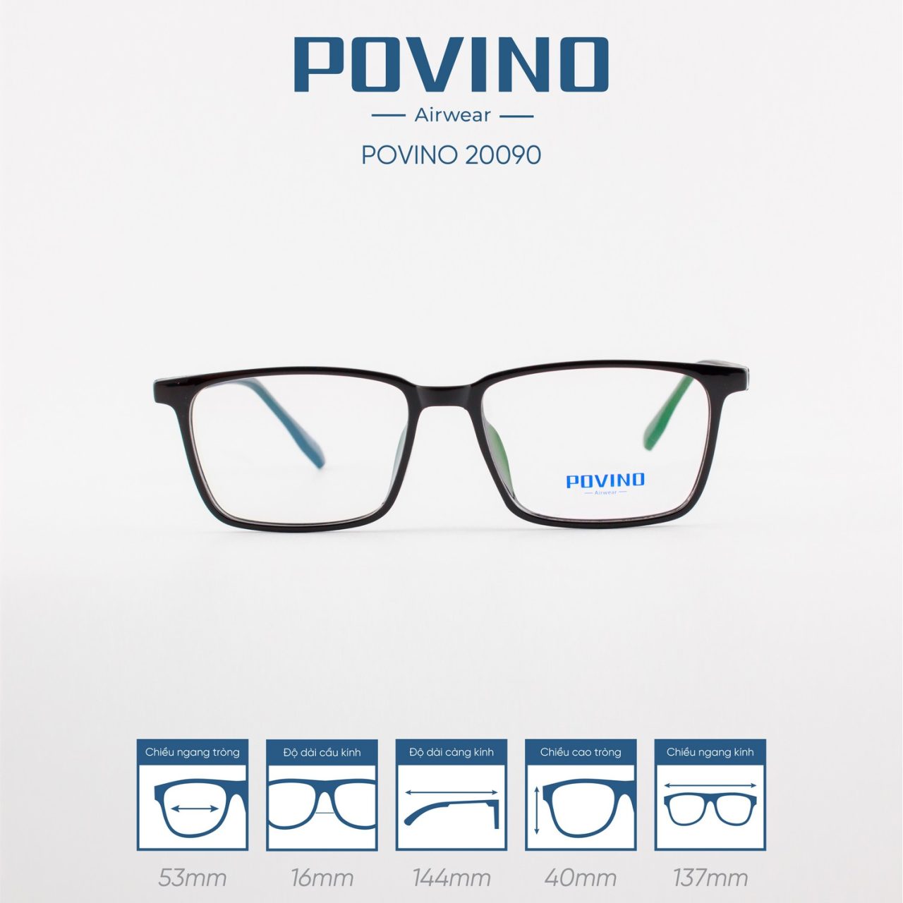 Gọng kính POVINO PO20090 - Ảnh 1