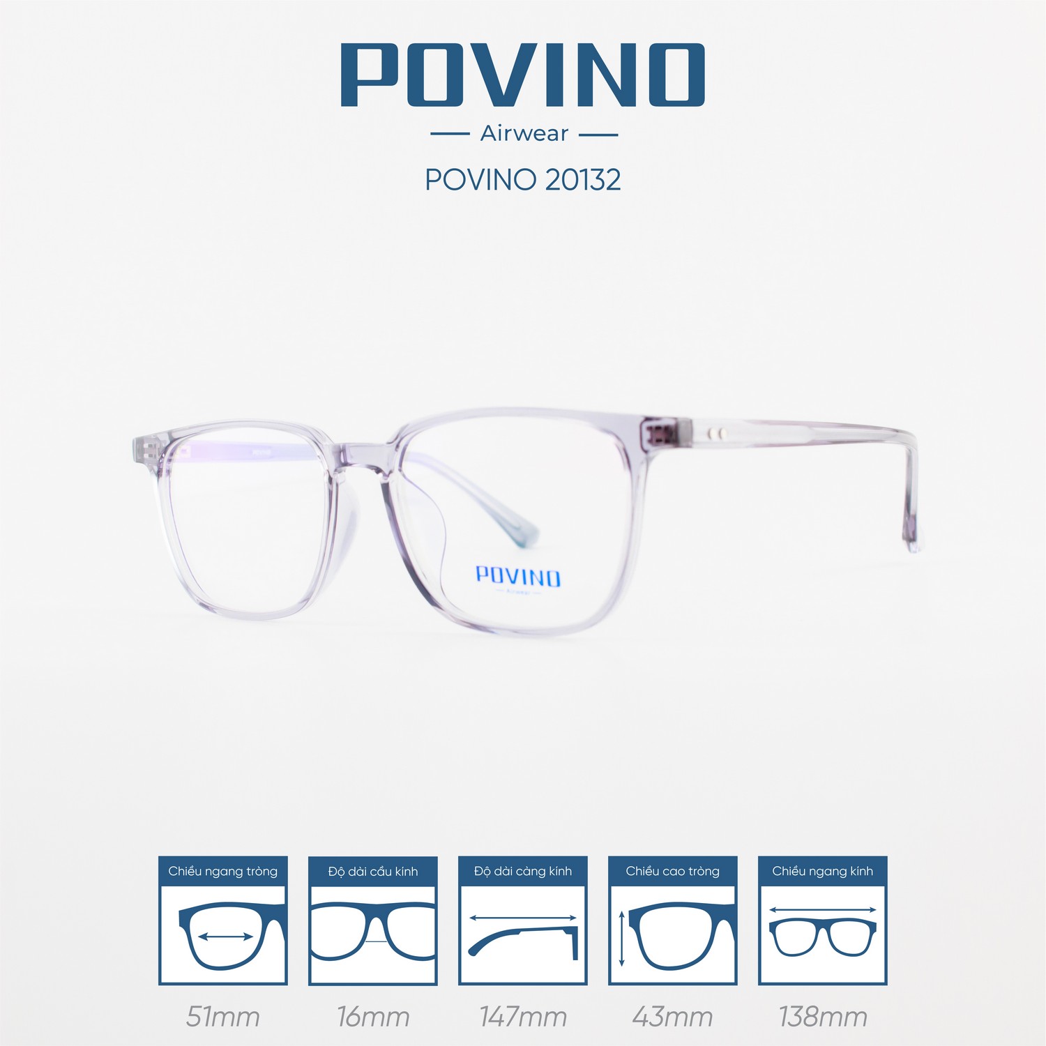 Gọng kính POVINO PO20132 - Ảnh 12