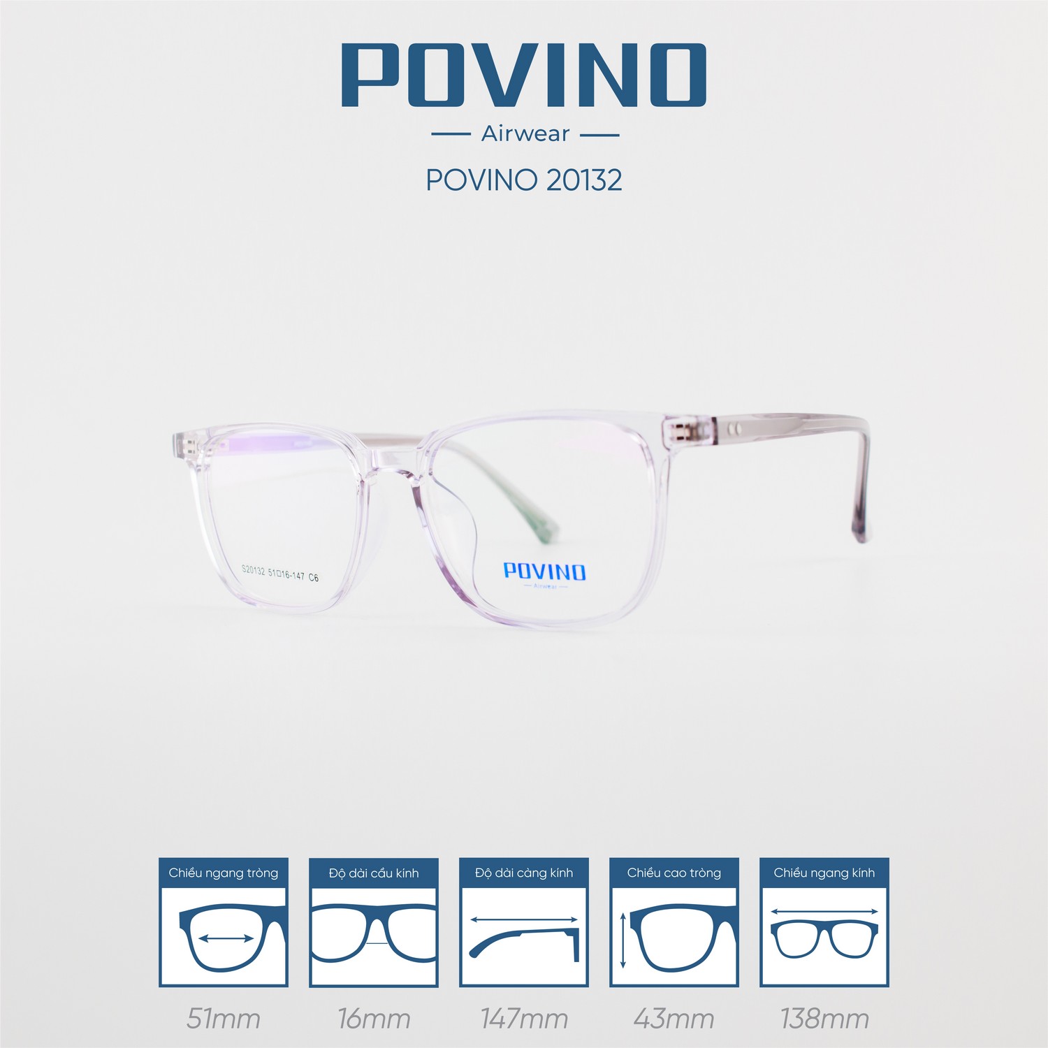 Gọng kính POVINO PO20132 - Ảnh 9