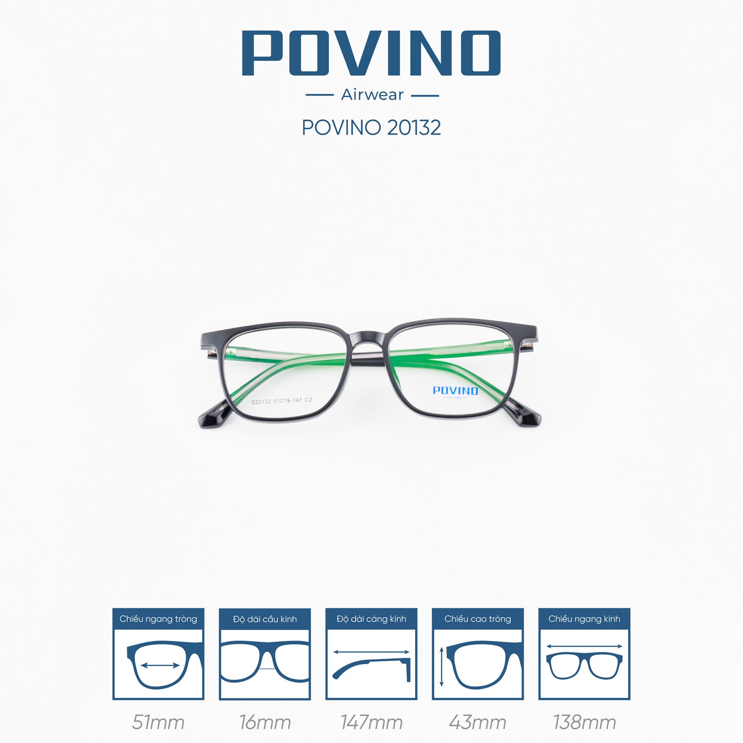 Gọng kính POVINO PO20132 - Ảnh 10