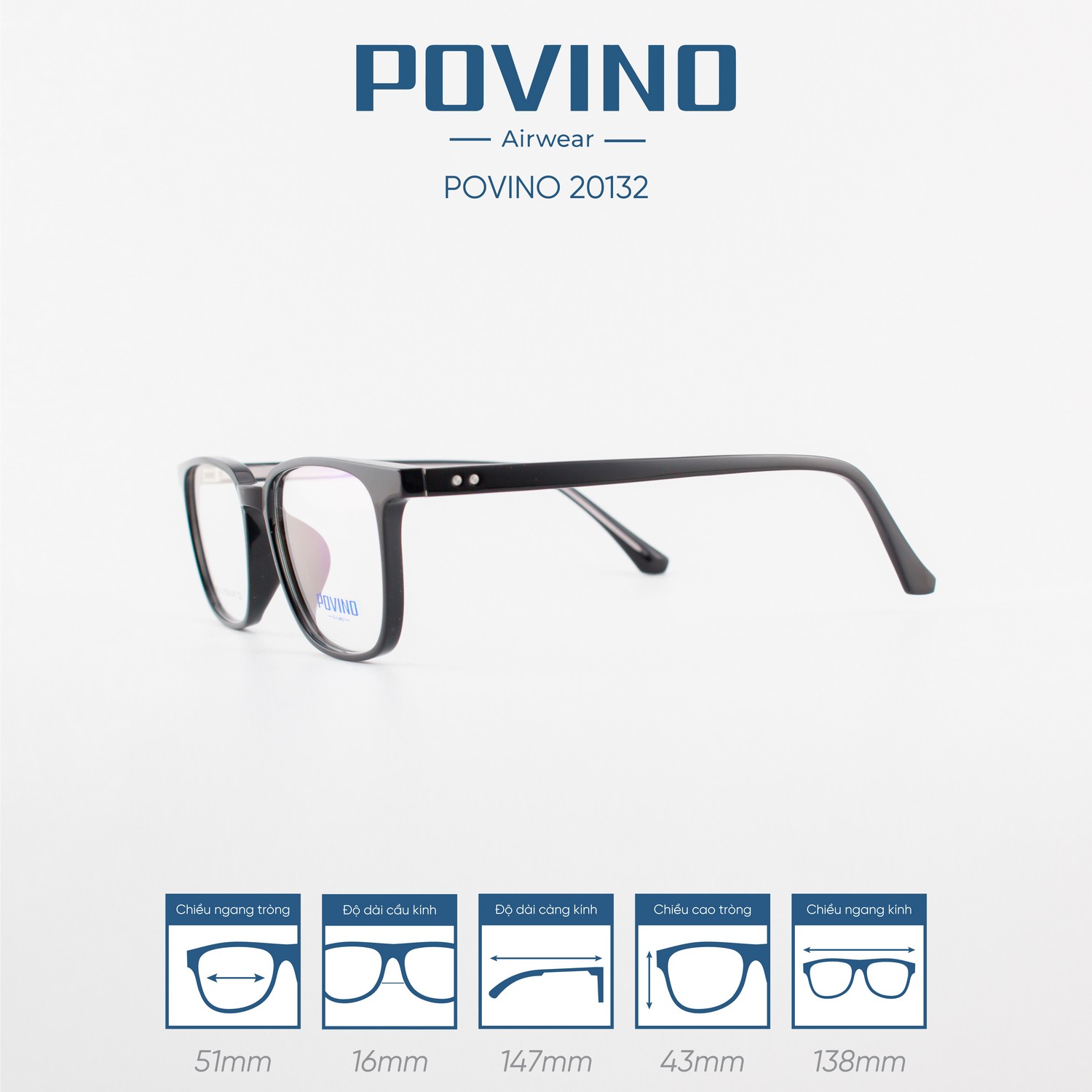 Gọng kính POVINO PO20132 - Ảnh 11