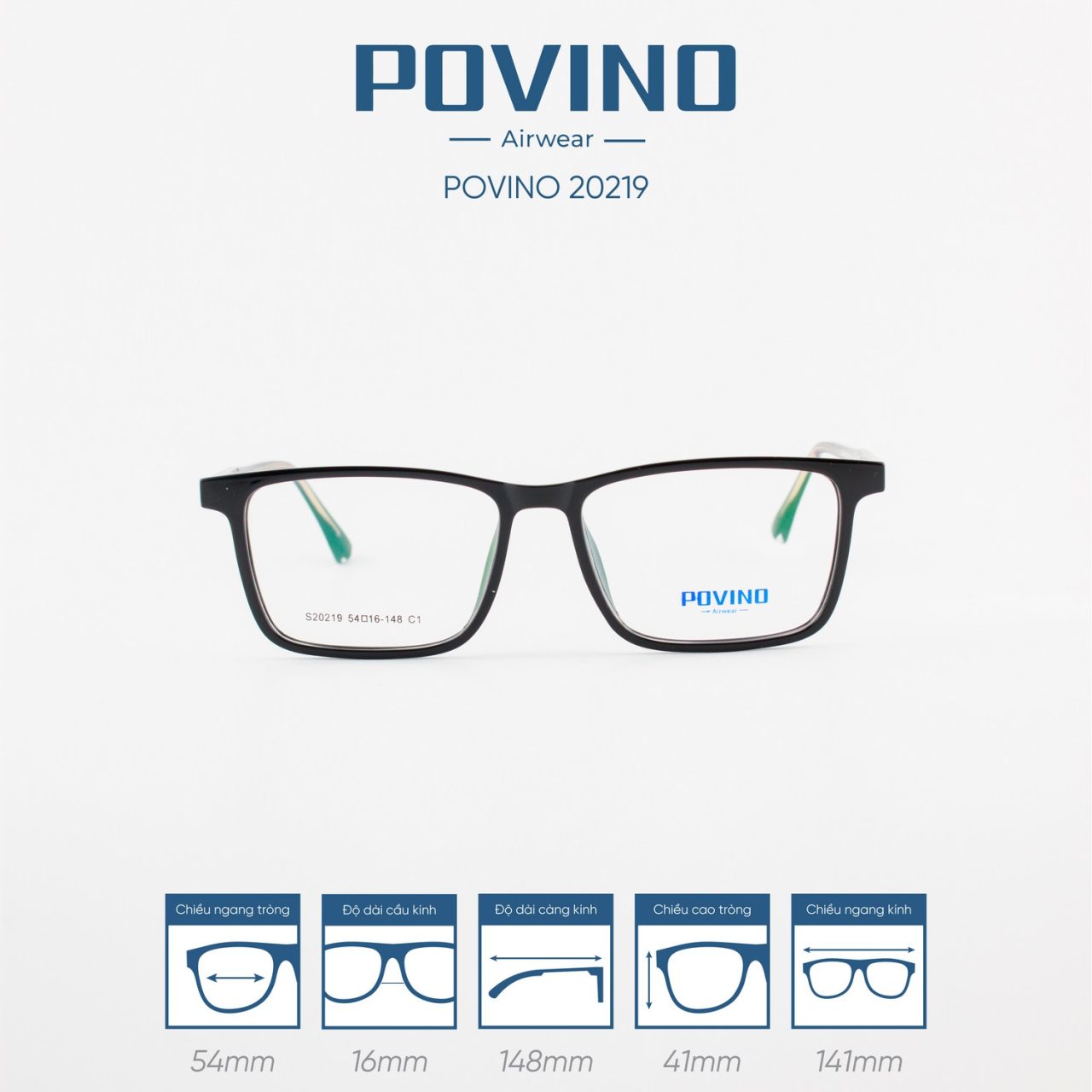 Gọng kính POVINO PO20219 - Ảnh 1