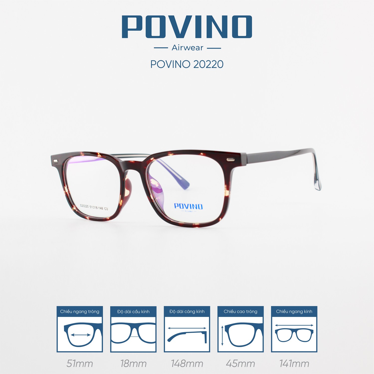 Gọng kính POVINO PO20220 - Ảnh 17