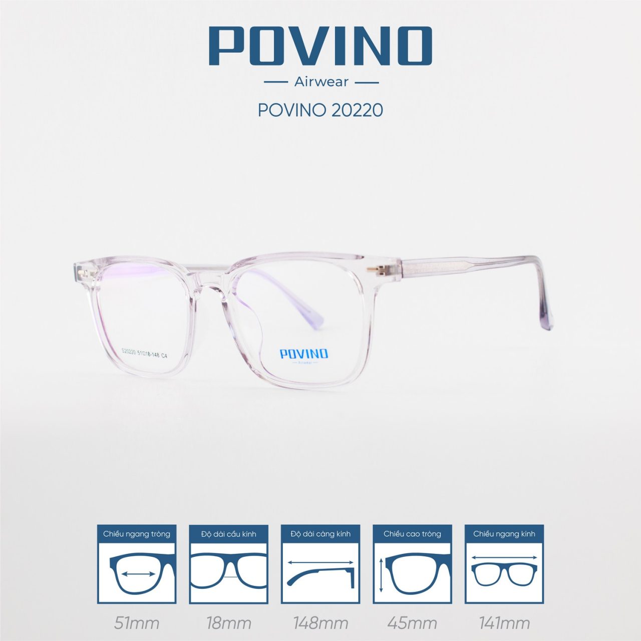Gọng kính POVINO PO20220 - Ảnh 4