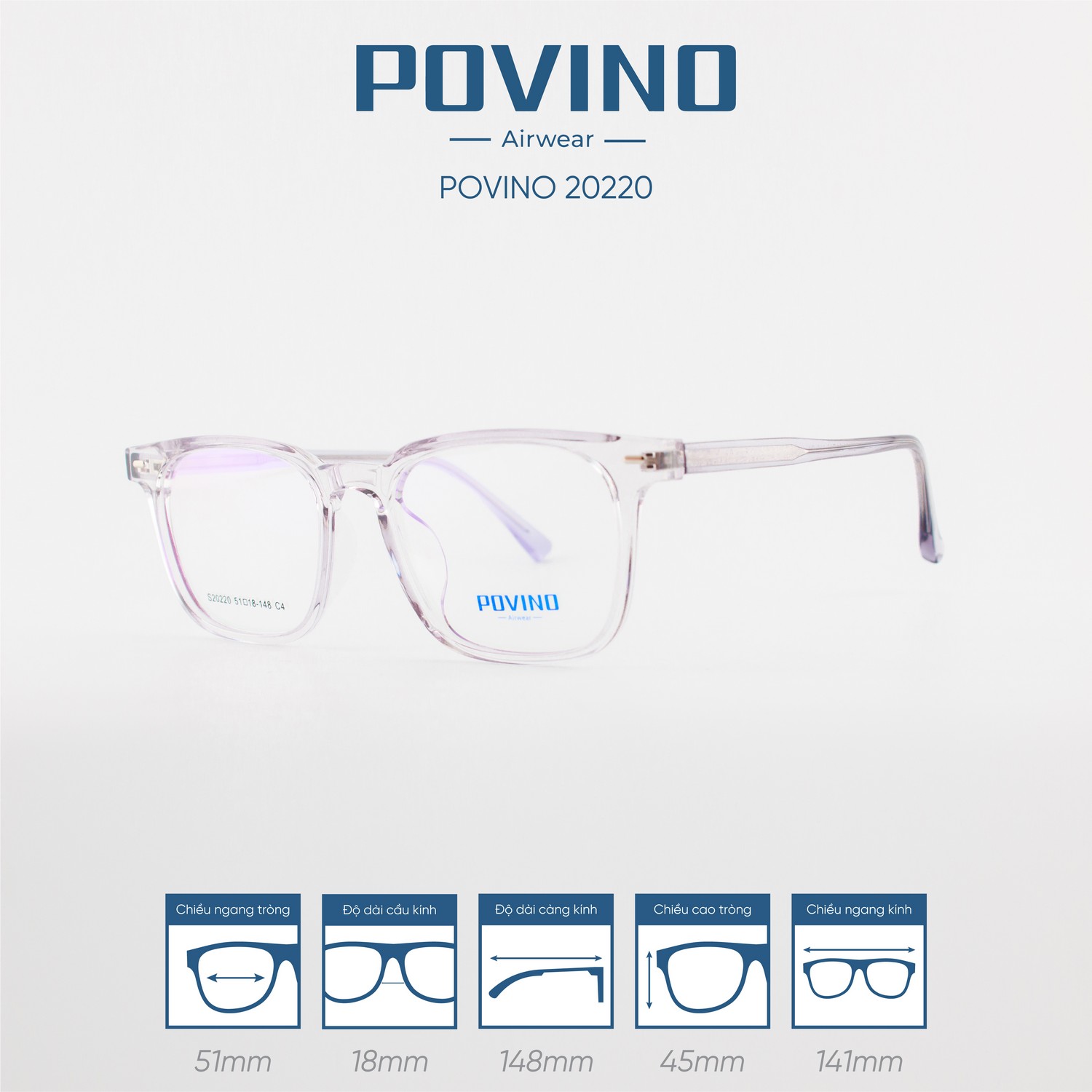 Gọng kính POVINO PO20220 - Ảnh 15