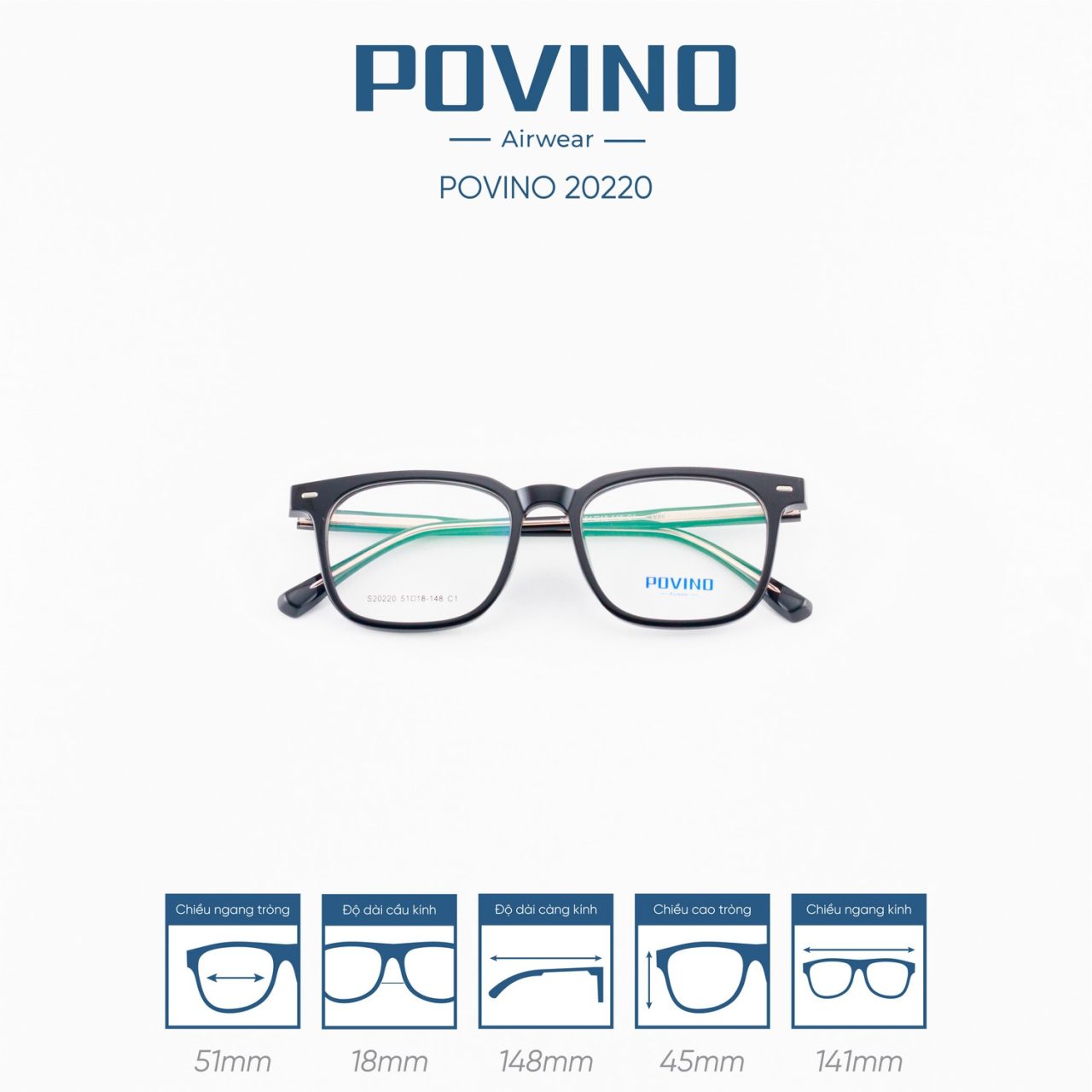 Gọng kính POVINO PO20220 - Ảnh 7