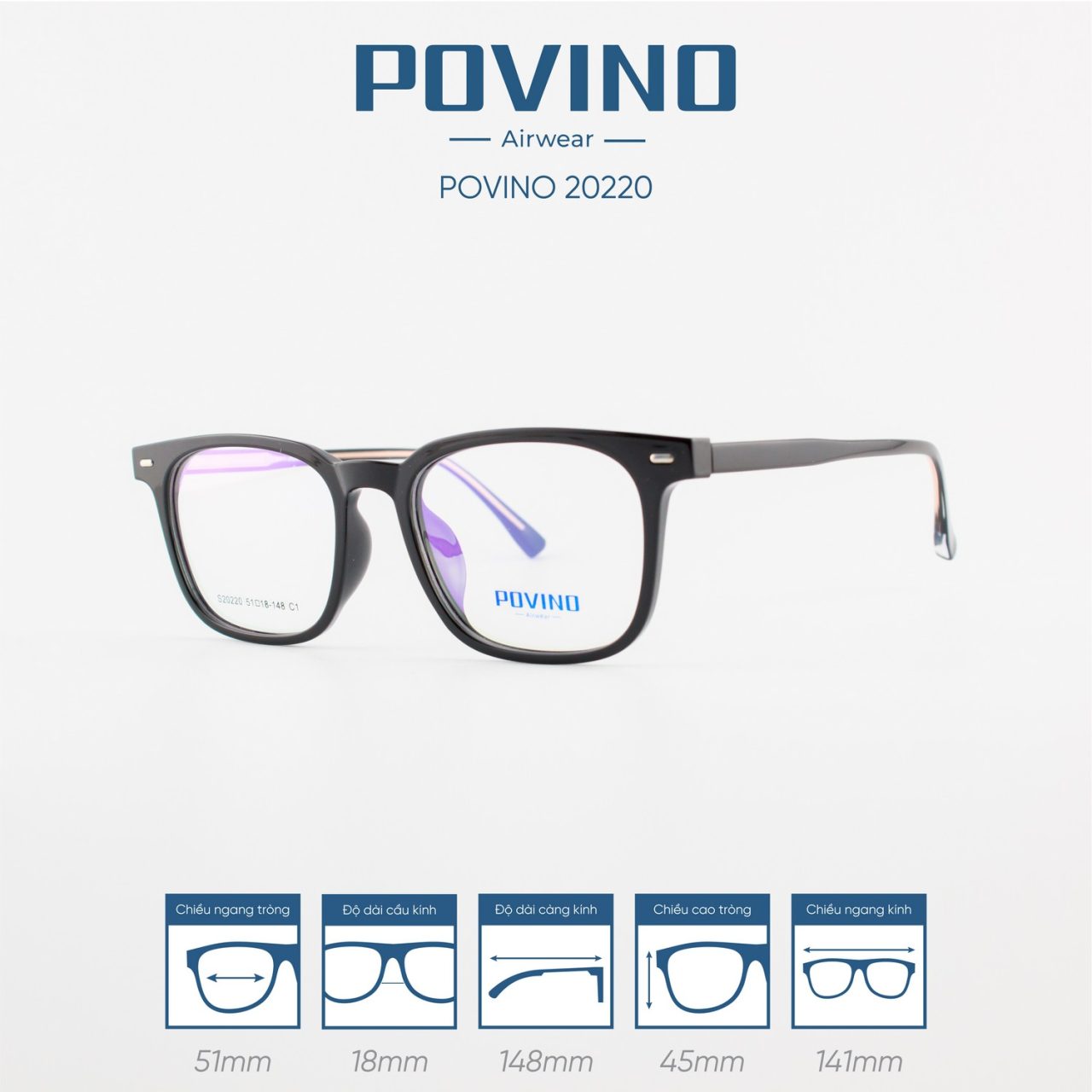 Gọng kính POVINO PO20220 - Ảnh 3