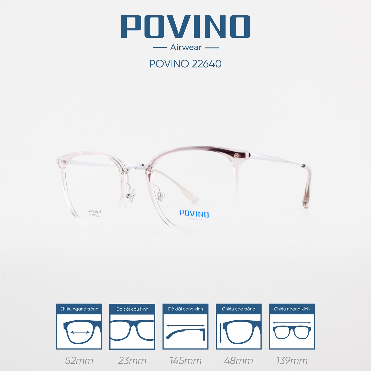 Gọng kính POVINO PO22640 - Ảnh 6