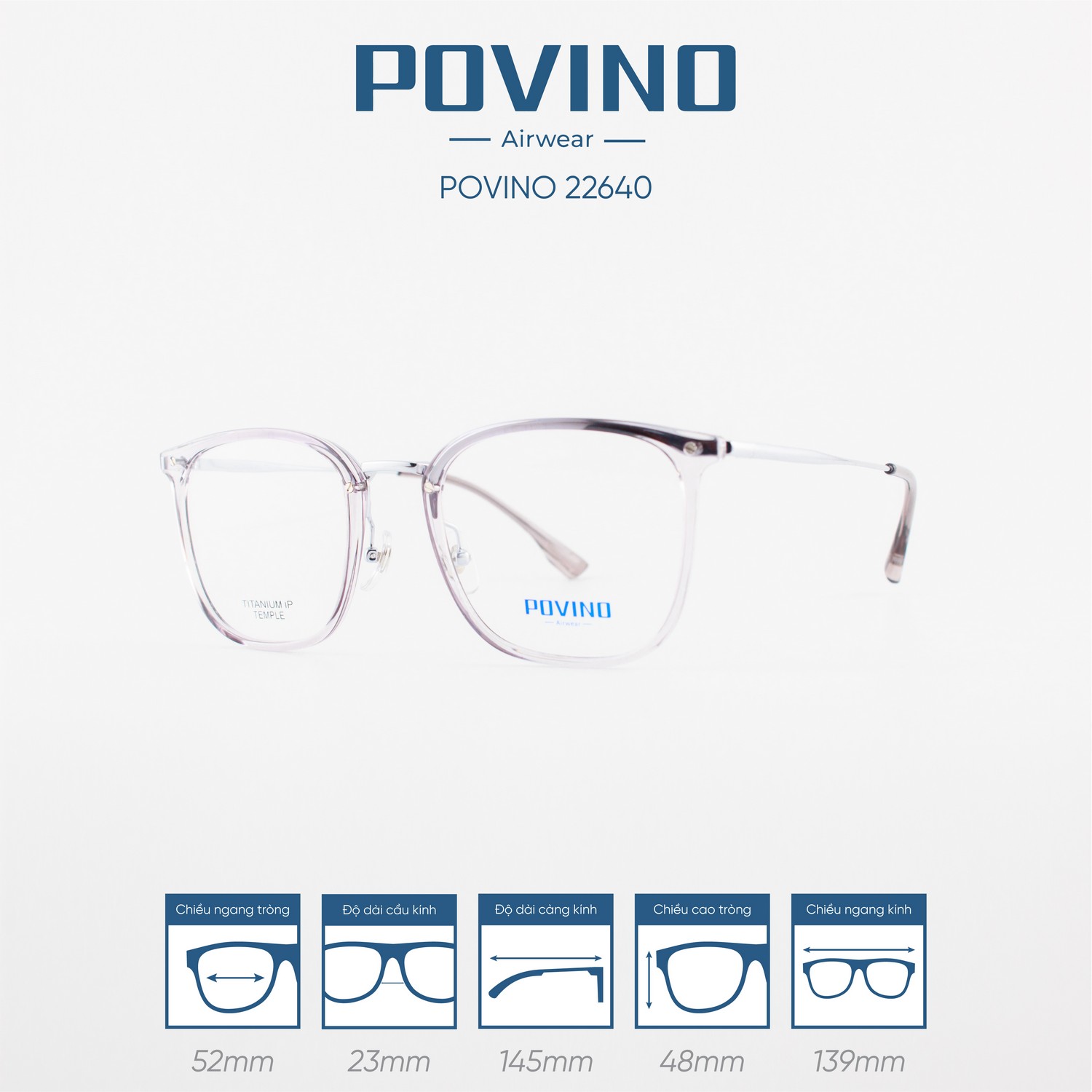 Gọng kính POVINO PO22640 - Ảnh 4