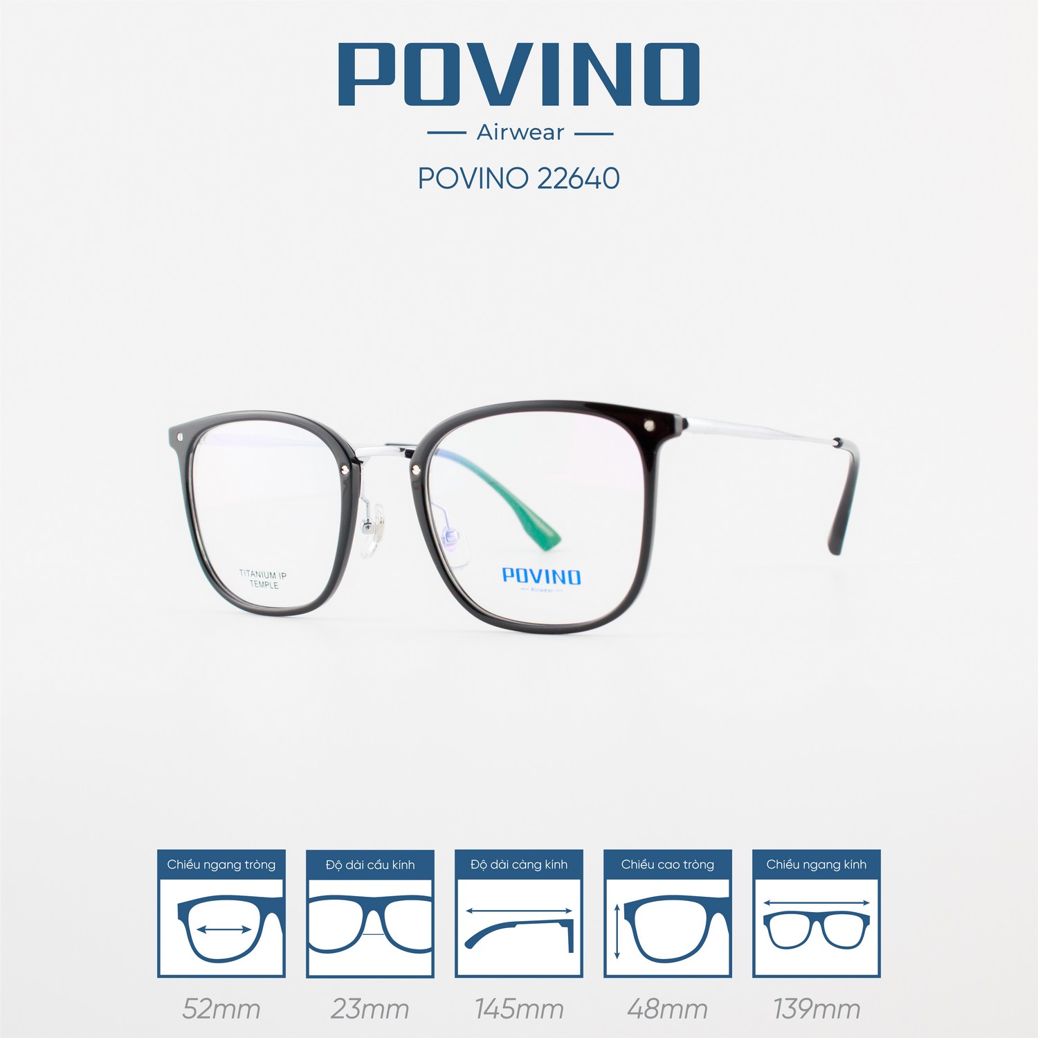 Gọng kính POVINO PO22640 - Ảnh 5