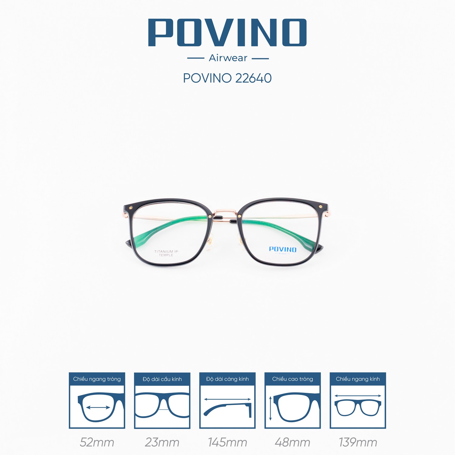 Gọng kính POVINO PO22640 - Ảnh 7