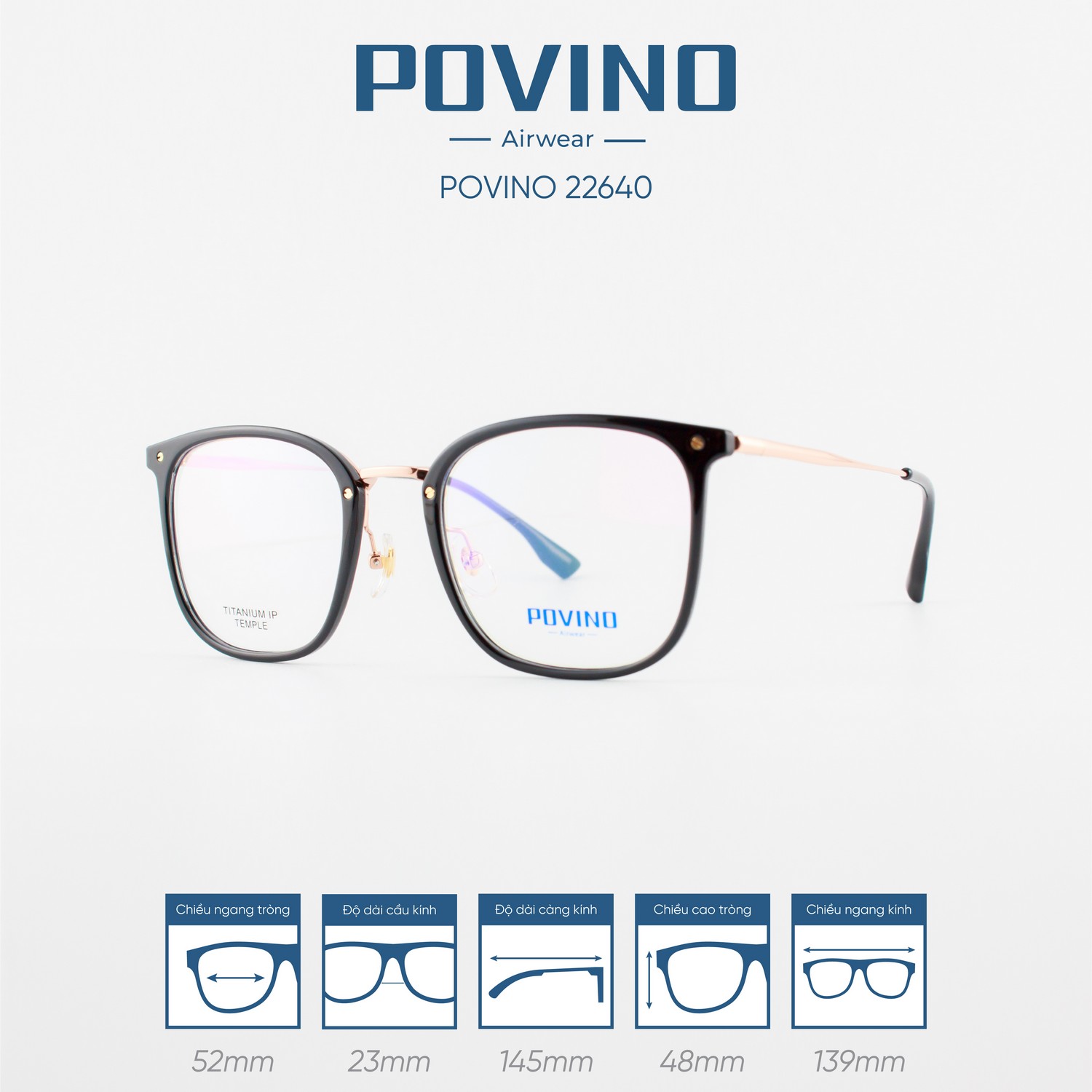 Gọng kính POVINO PO22640 - Ảnh 3