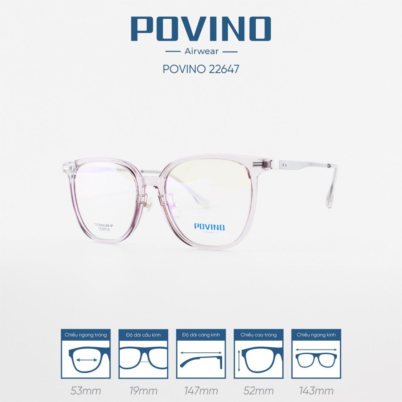 Gọng kính POVINO PO22647 - Ảnh 5