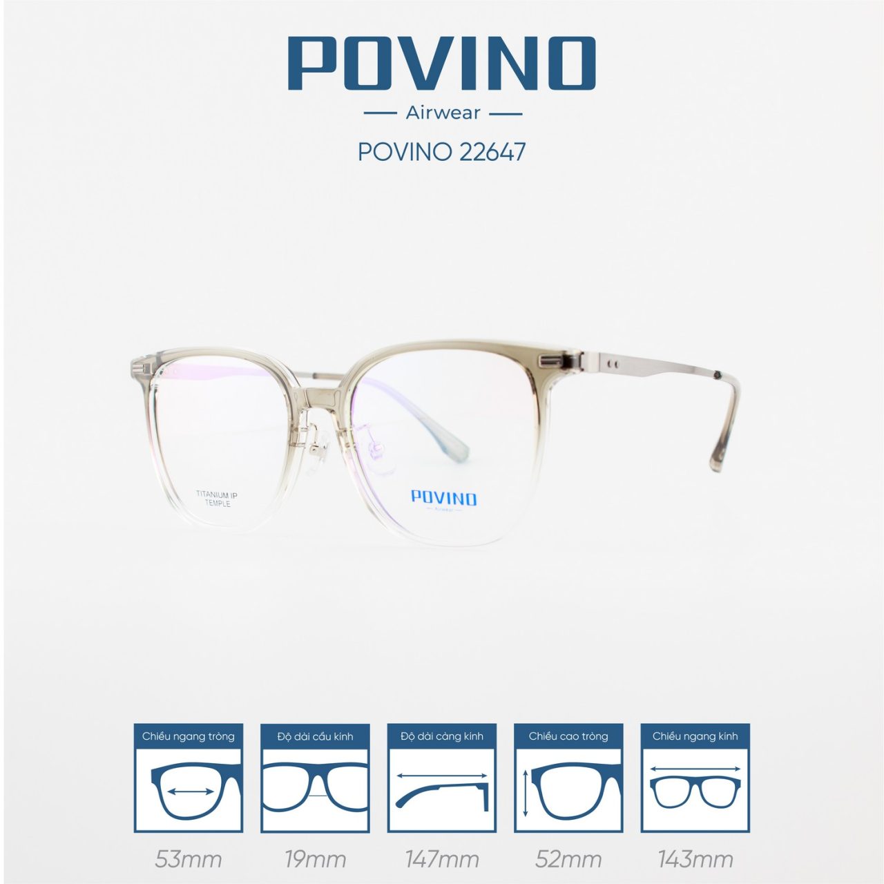 Gọng kính POVINO PO22647 - Ảnh 4