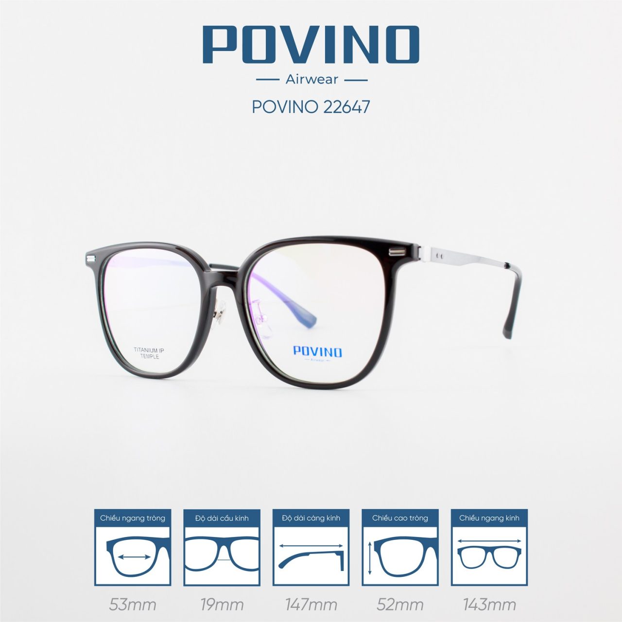 Gọng kính POVINO PO22647 - Ảnh 6
