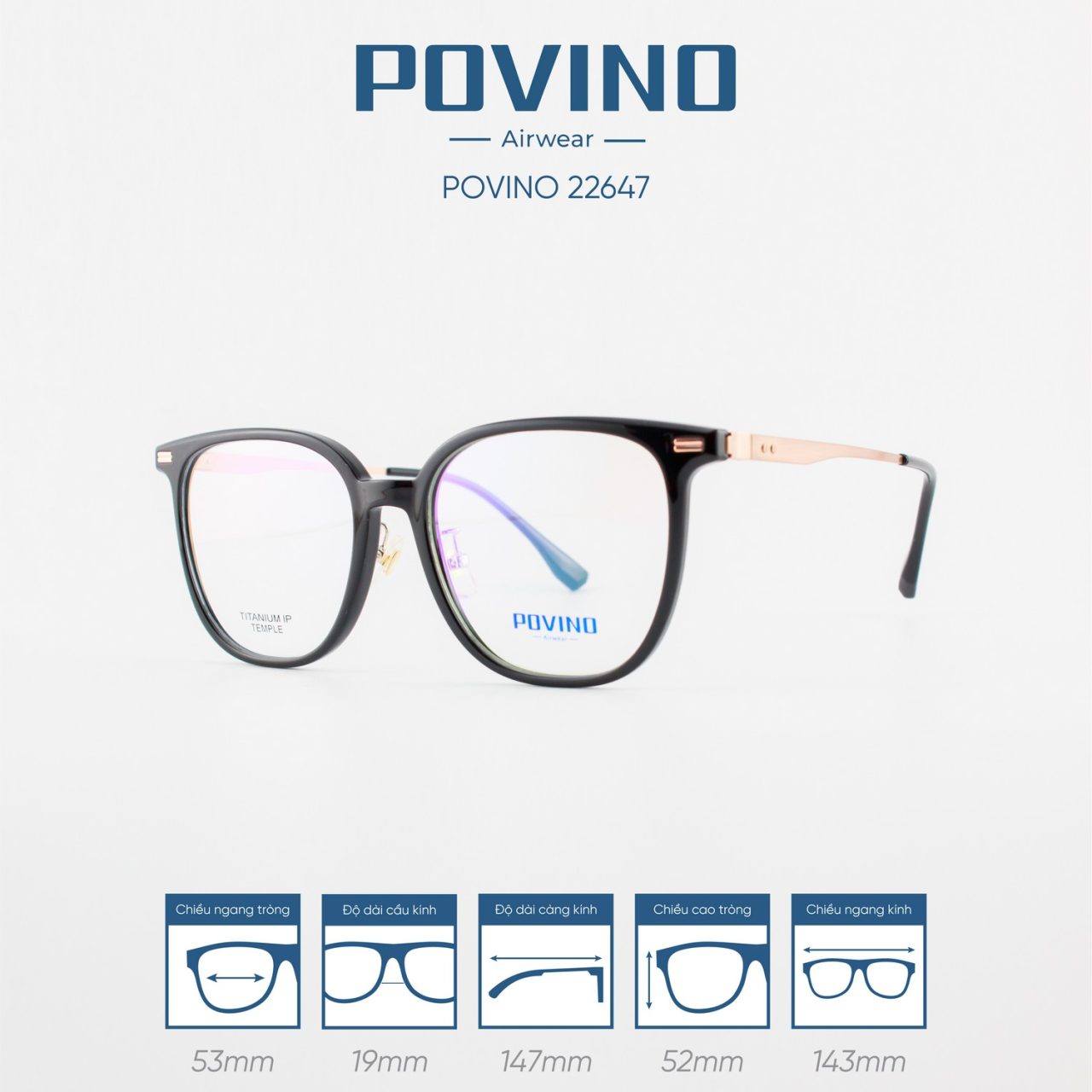 Gọng kính POVINO PO22647 - Ảnh 3