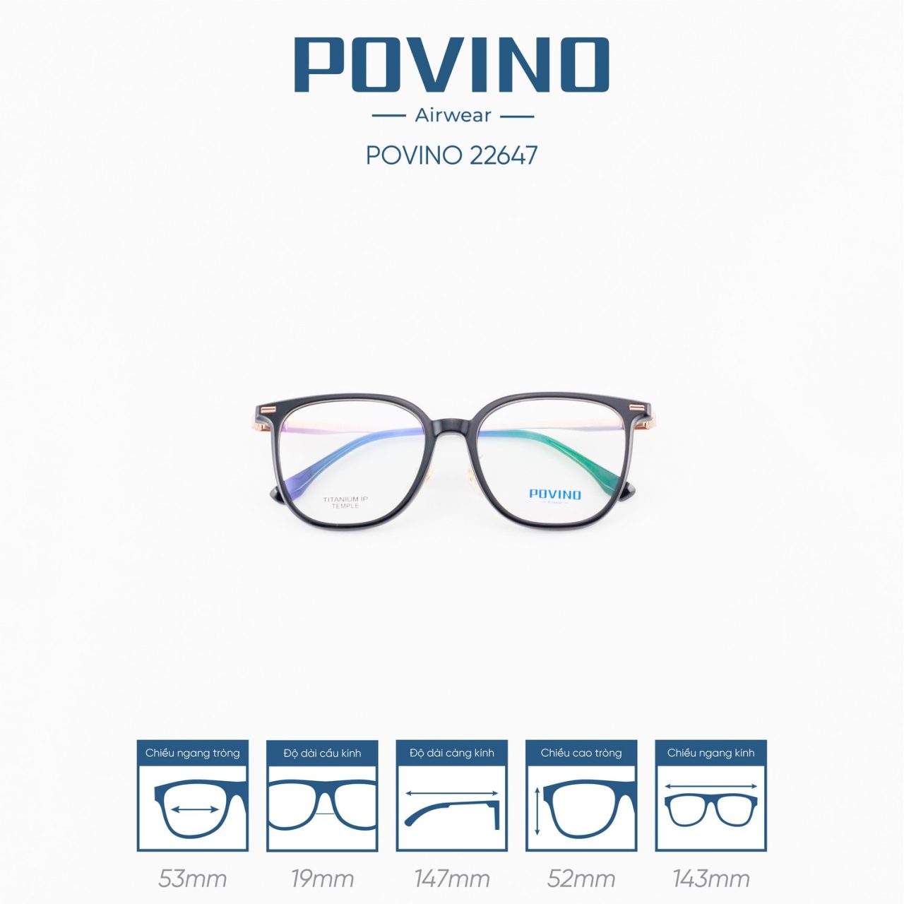Gọng kính POVINO PO22647 - Ảnh 7