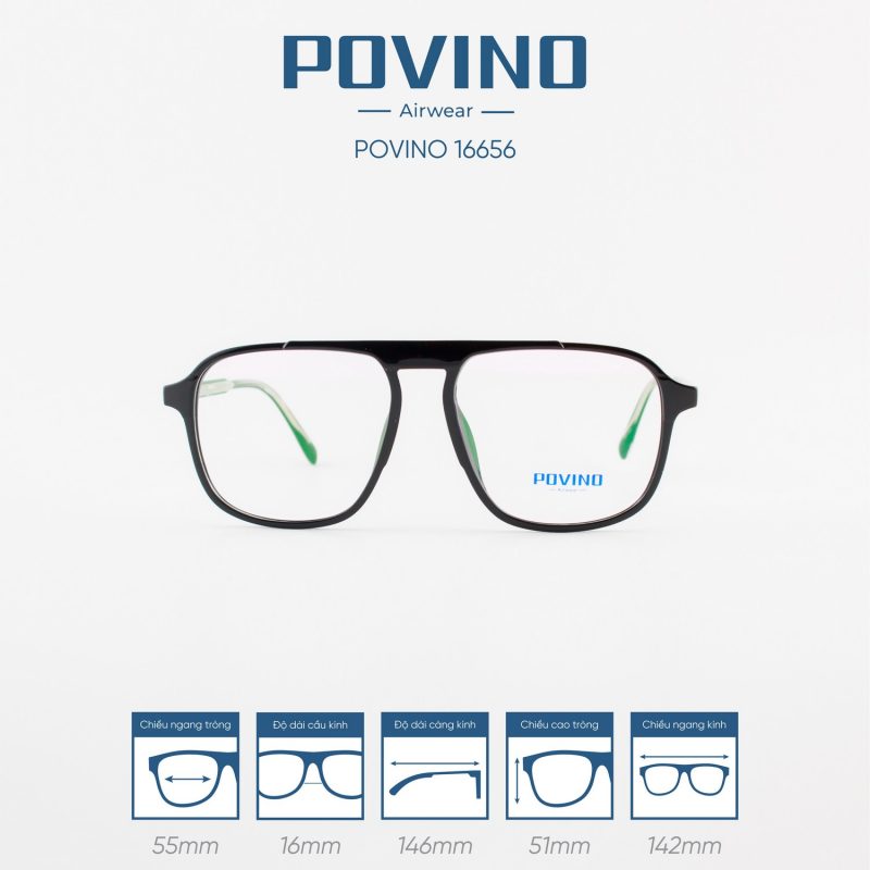 Gọng kính POVINO PO16656 mặt trước