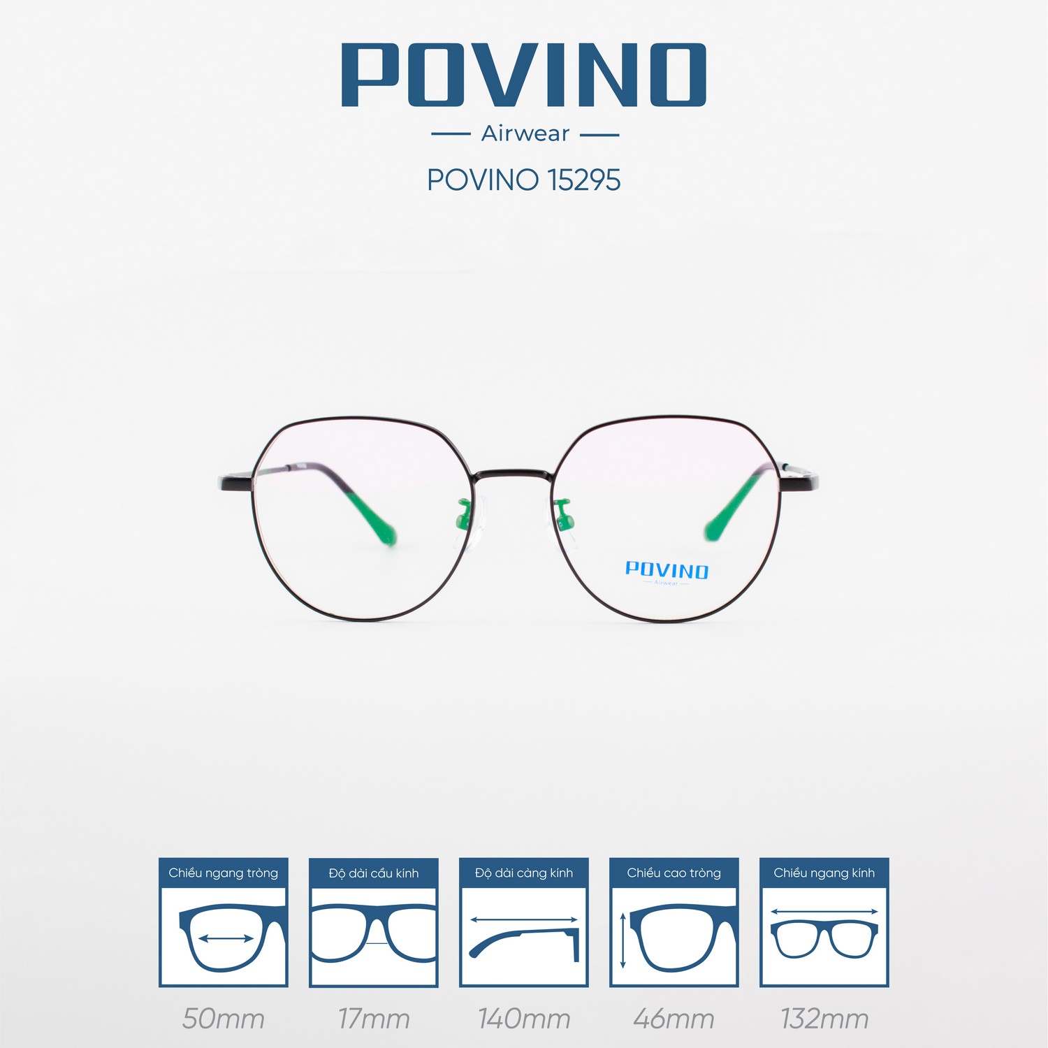 Gọng kính POVINO PO15295 - Ảnh 1