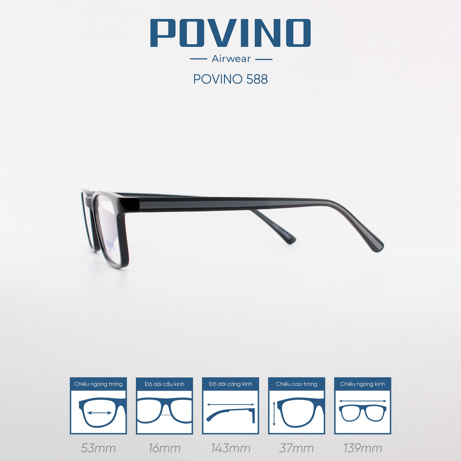 Gọng kính POVINO PO588 - Ảnh 7