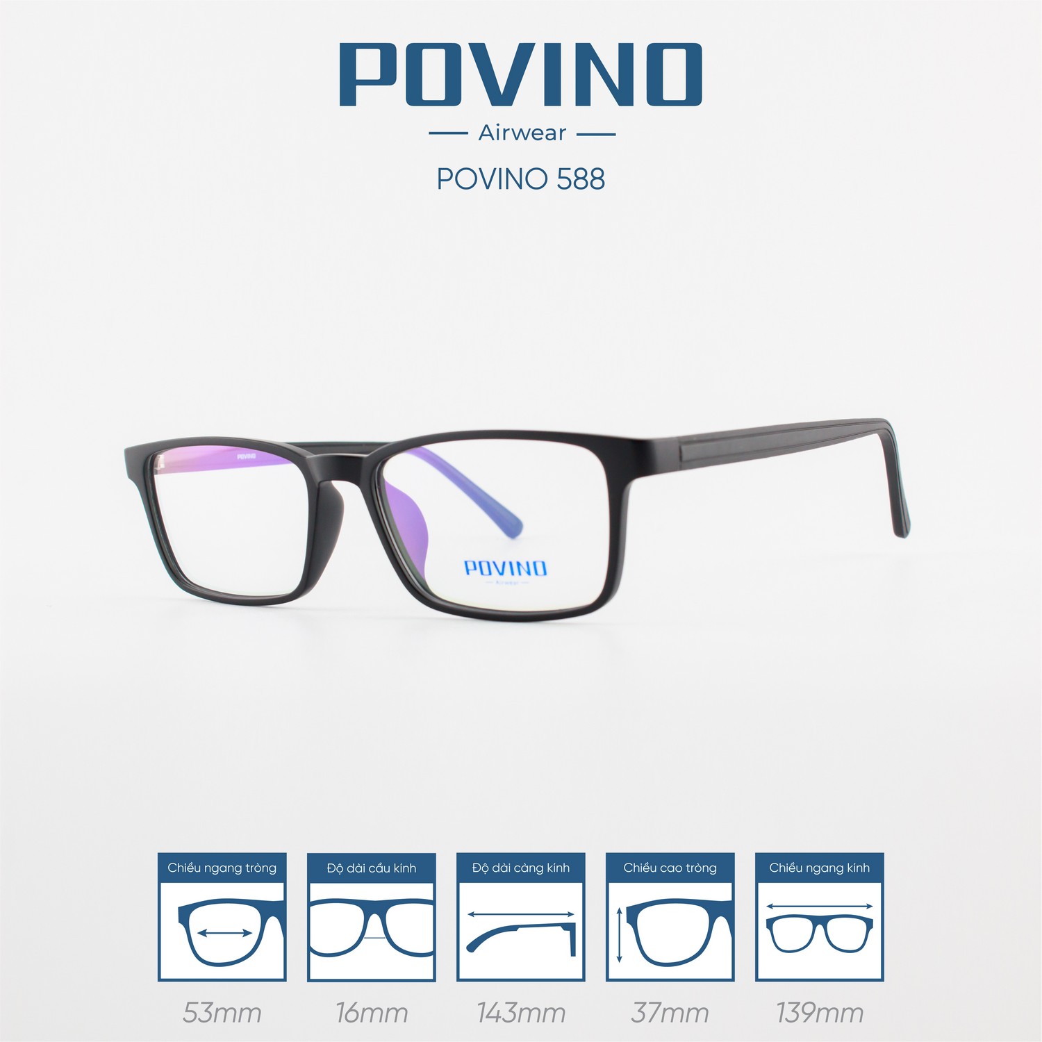 Gọng kính POVINO PO588 - Ảnh 5