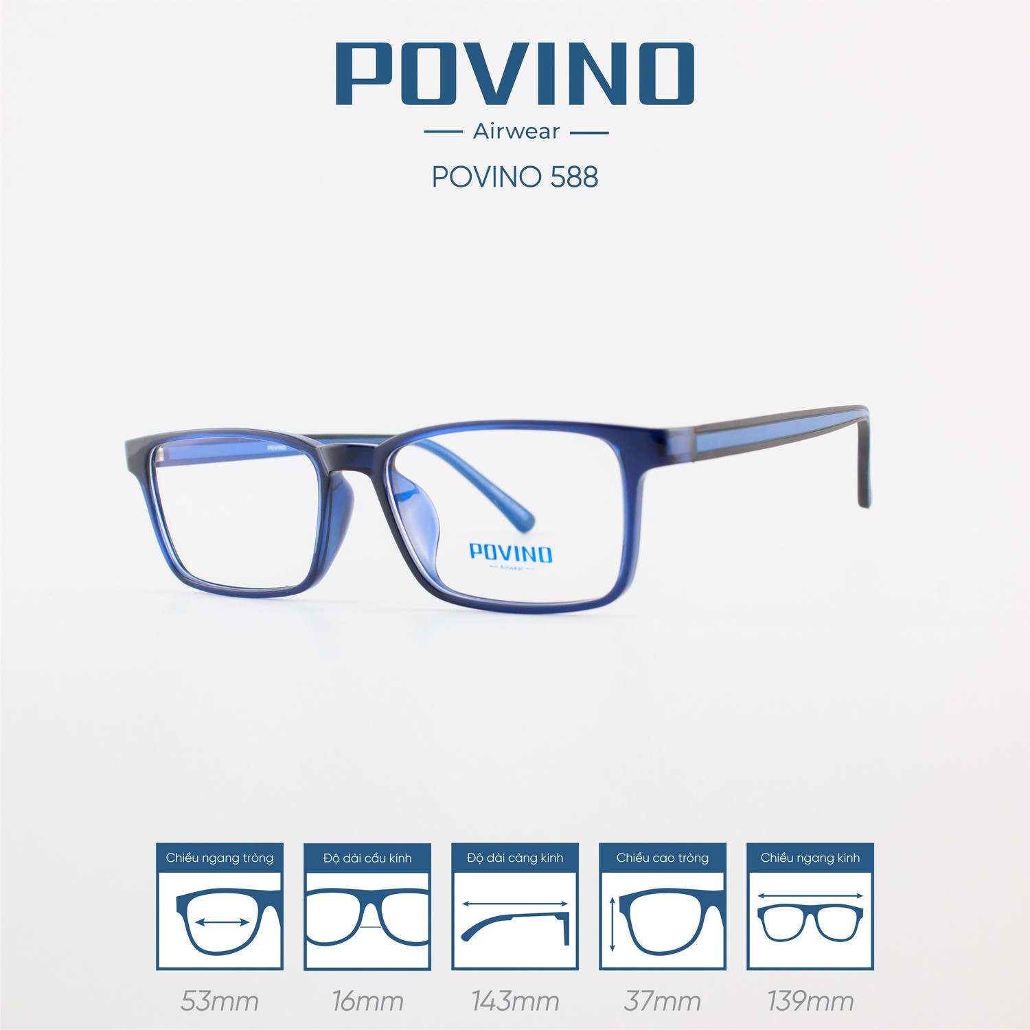 Gọng kính POVINO PO588 - Ảnh 4