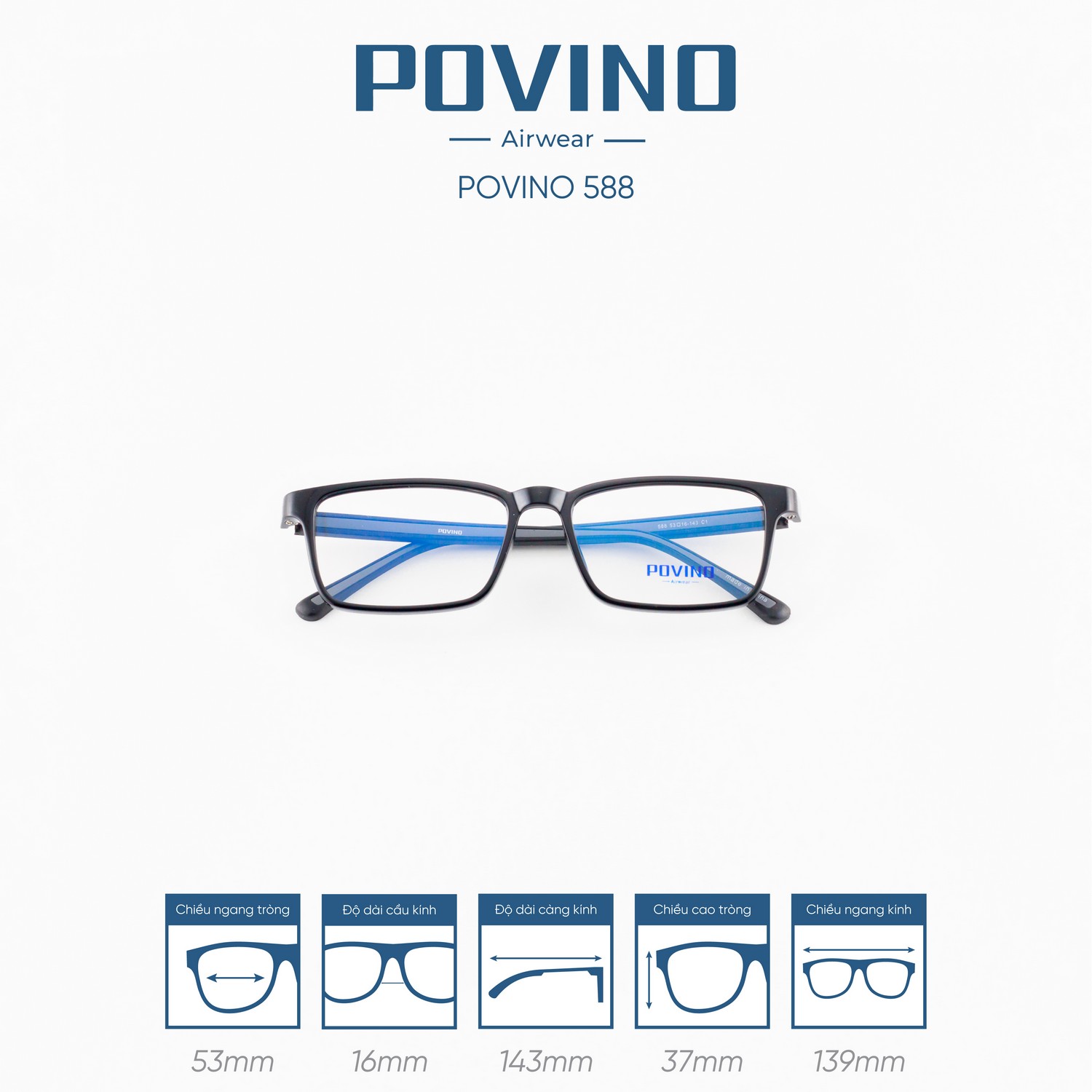 Gọng kính POVINO PO588 - Ảnh 6