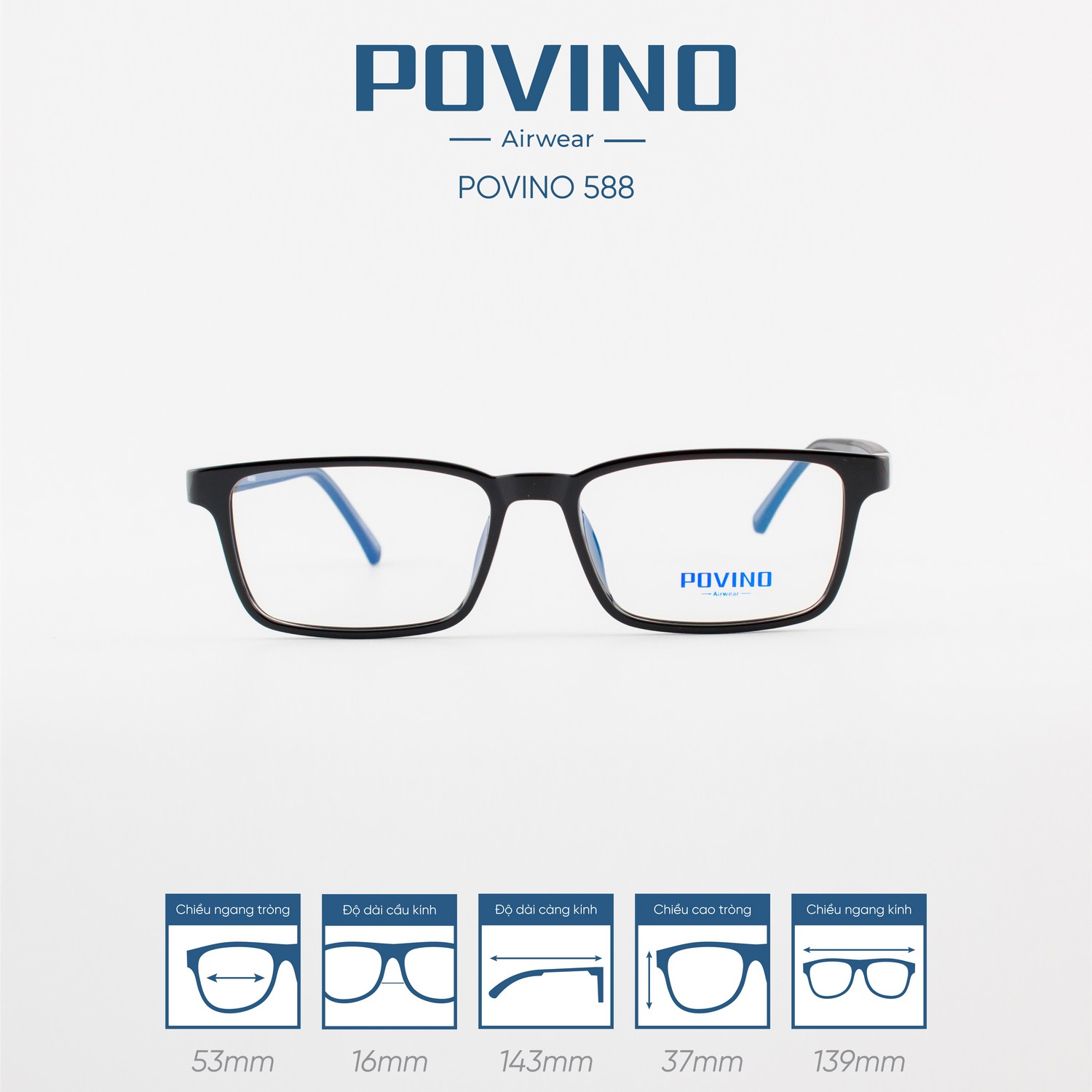 Gọng kính POVINO PO588 - Ảnh 1
