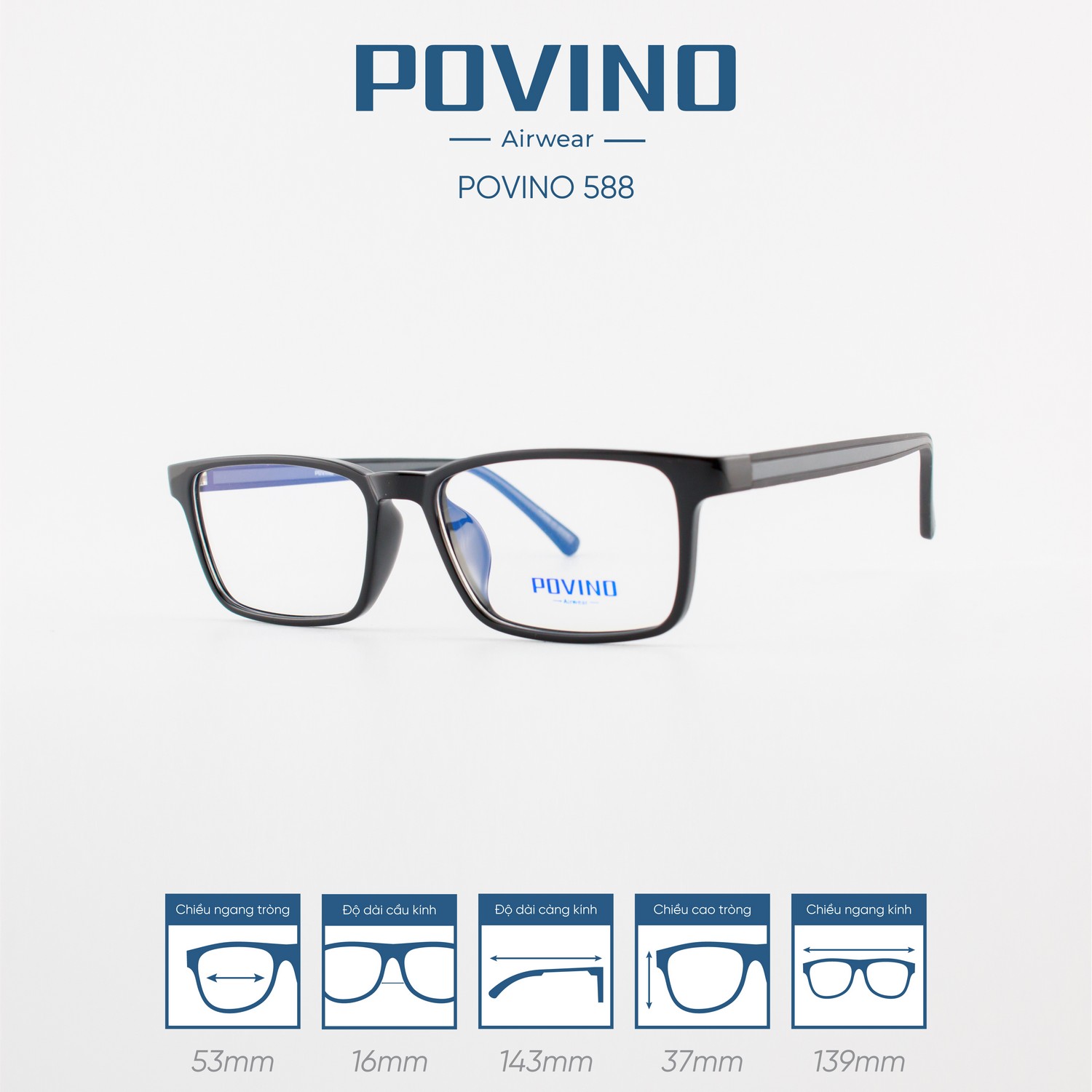 Gọng kính POVINO PO588 - Ảnh 3