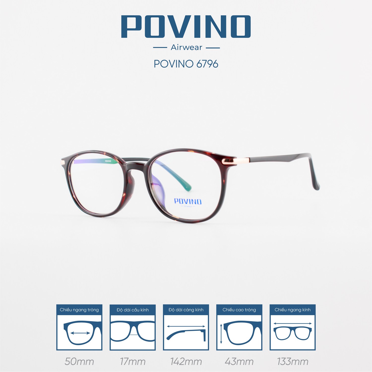 Gọng kính POVINO PO6796 - Ảnh 7