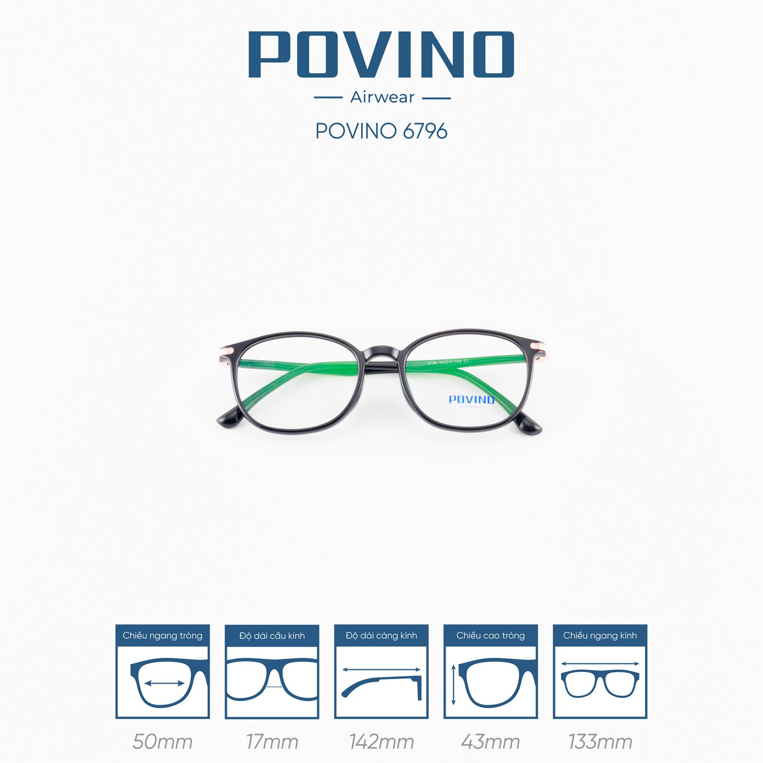 Gọng kính POVINO PO6796 - Ảnh 6