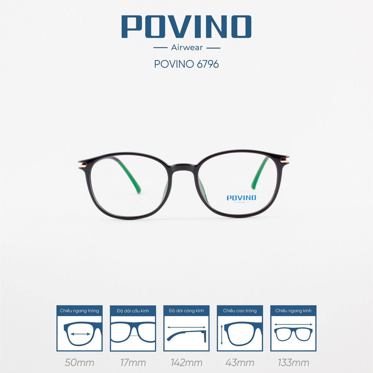 Gọng kính POVINO PO6796 - Ảnh 1
