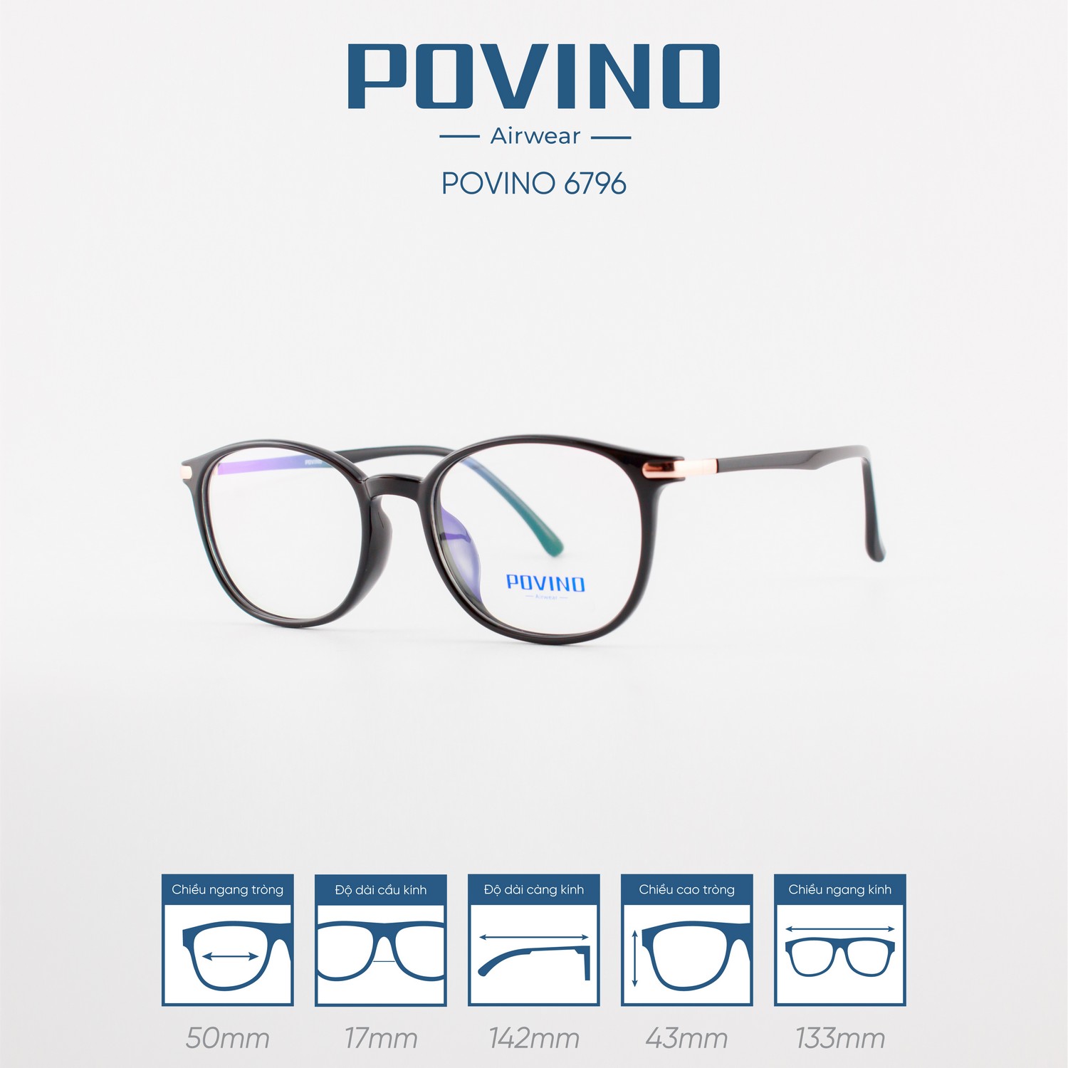 Gọng kính POVINO PO6796 - Ảnh 3